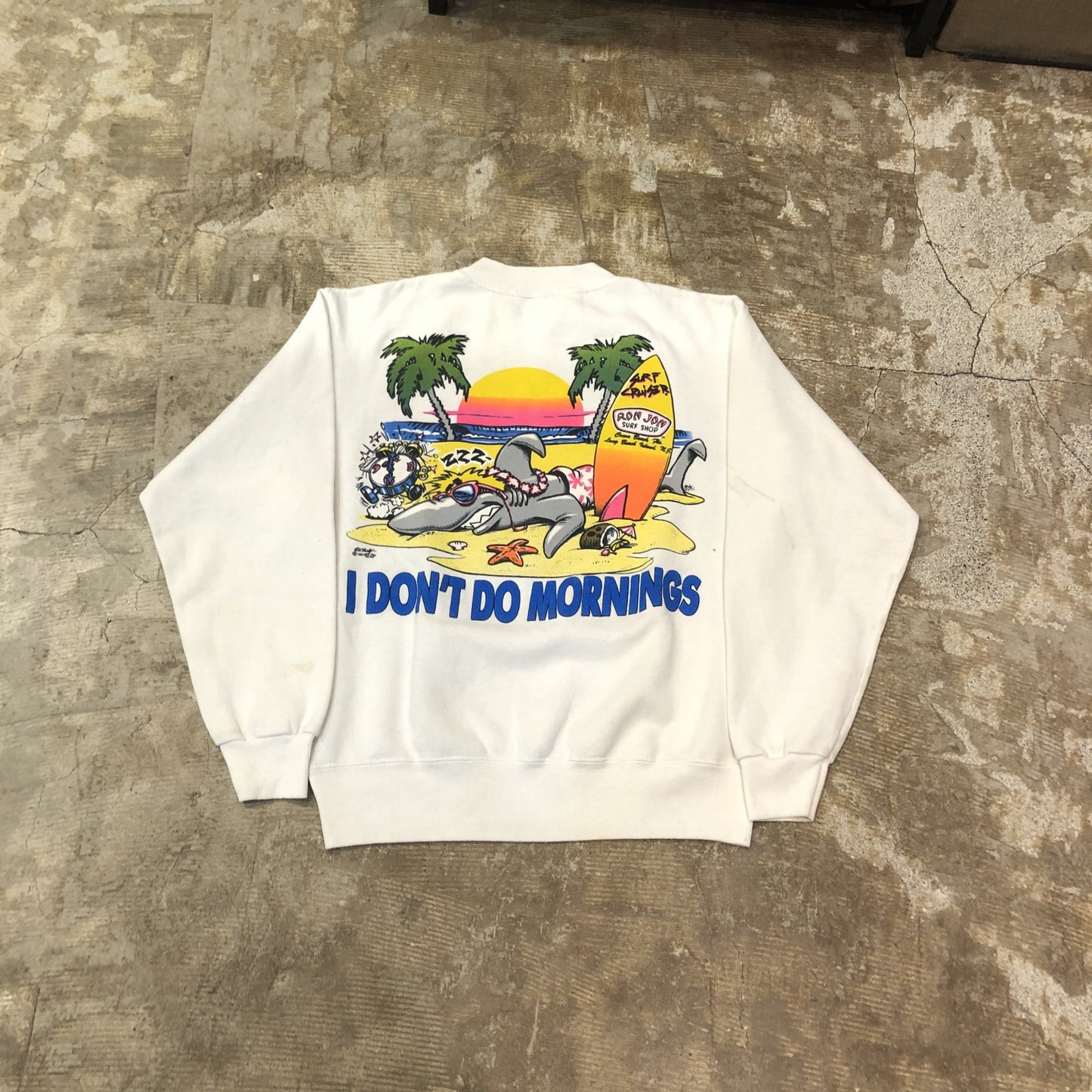 90s Hanes USA製 バックプリントスウェット ホワイト M