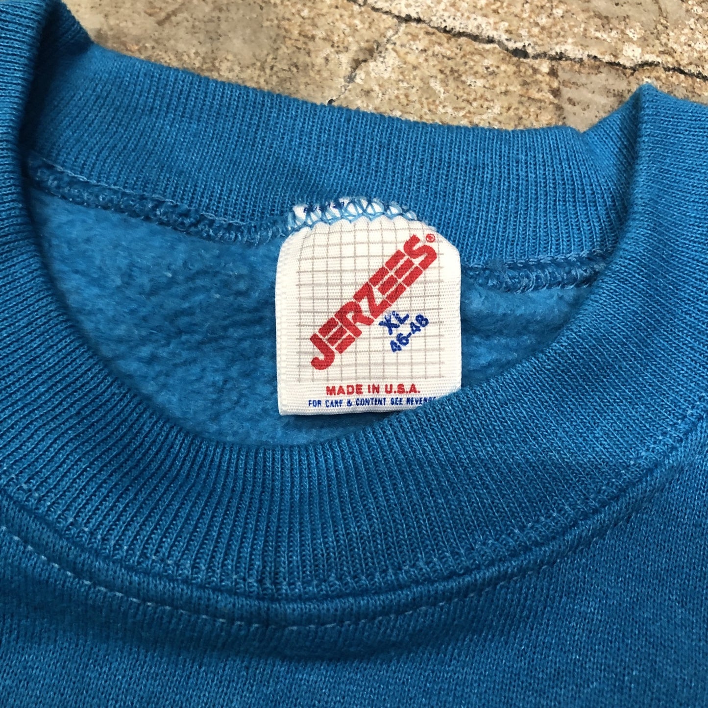 80s jerzees USA製 無地ラグランスウェット 水色 XL