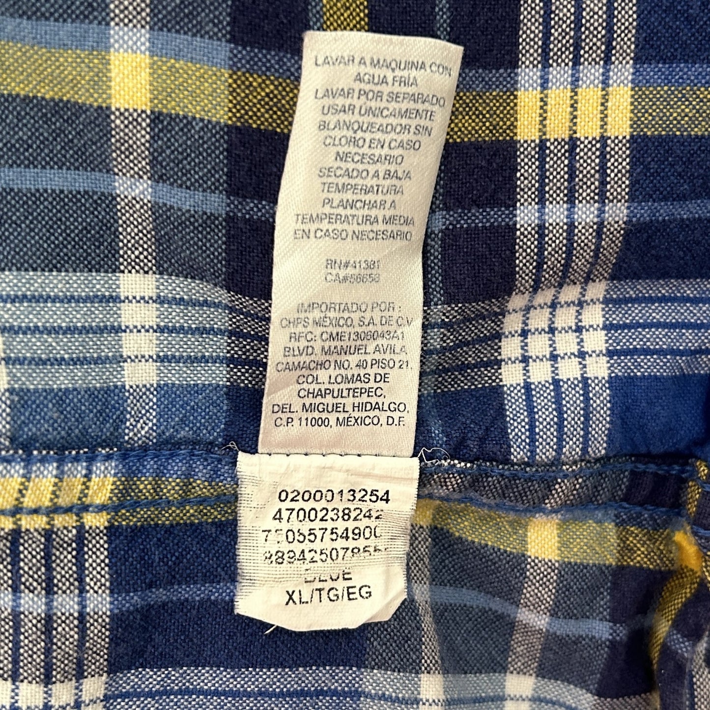 00s vintage 古着 ビンテージ CHAPS チャップス 長袖シャツ ボタンダウン チェック柄 ロゴ刺繍