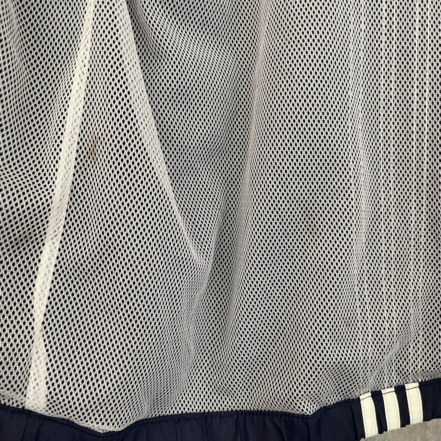 90s vintage 古着 ビンテージ アディダス ナイロンジャケット adidas 三本ストライプ フルジップ ネイビー