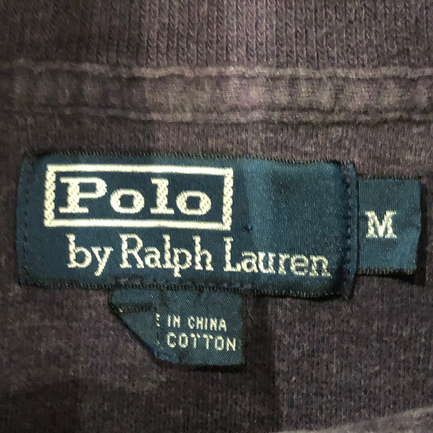 Polo by Ralph Lauren ワンポイントロゴ ハーフジップニット 紫 M