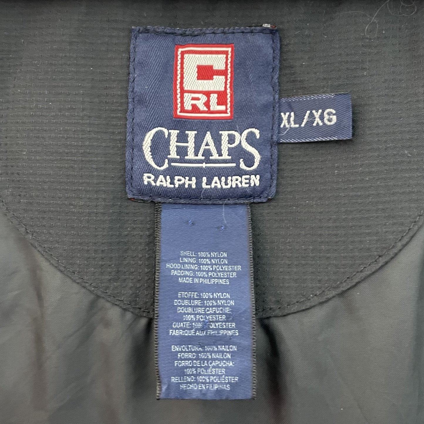 90s vintage 古着 ビンテージ CHAPS チャップス ラルフローレン ナイロンジャケット ツートン ストリート ドローコード