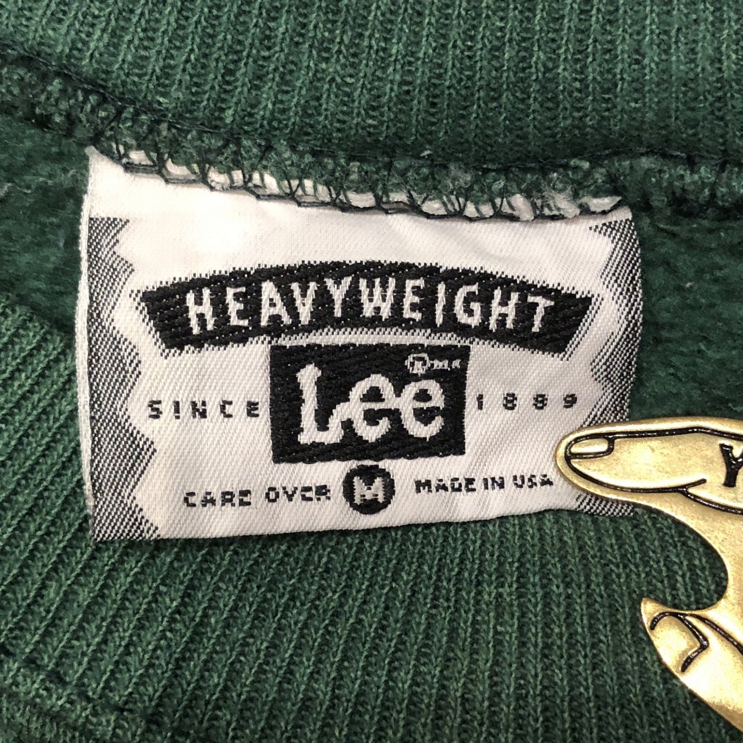 90s Lee HEAVYWEIGHT USA製 無地スウェット M 緑