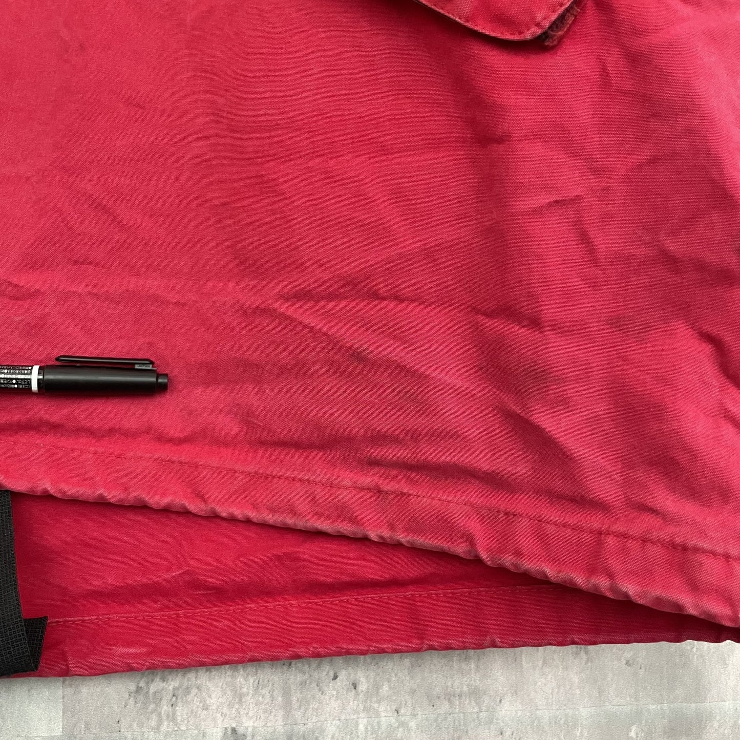 80s vintage 古着 ビンテージ ノローナ コットン パーカー レッド Lサイズ ドローコード アノラック NORRONA