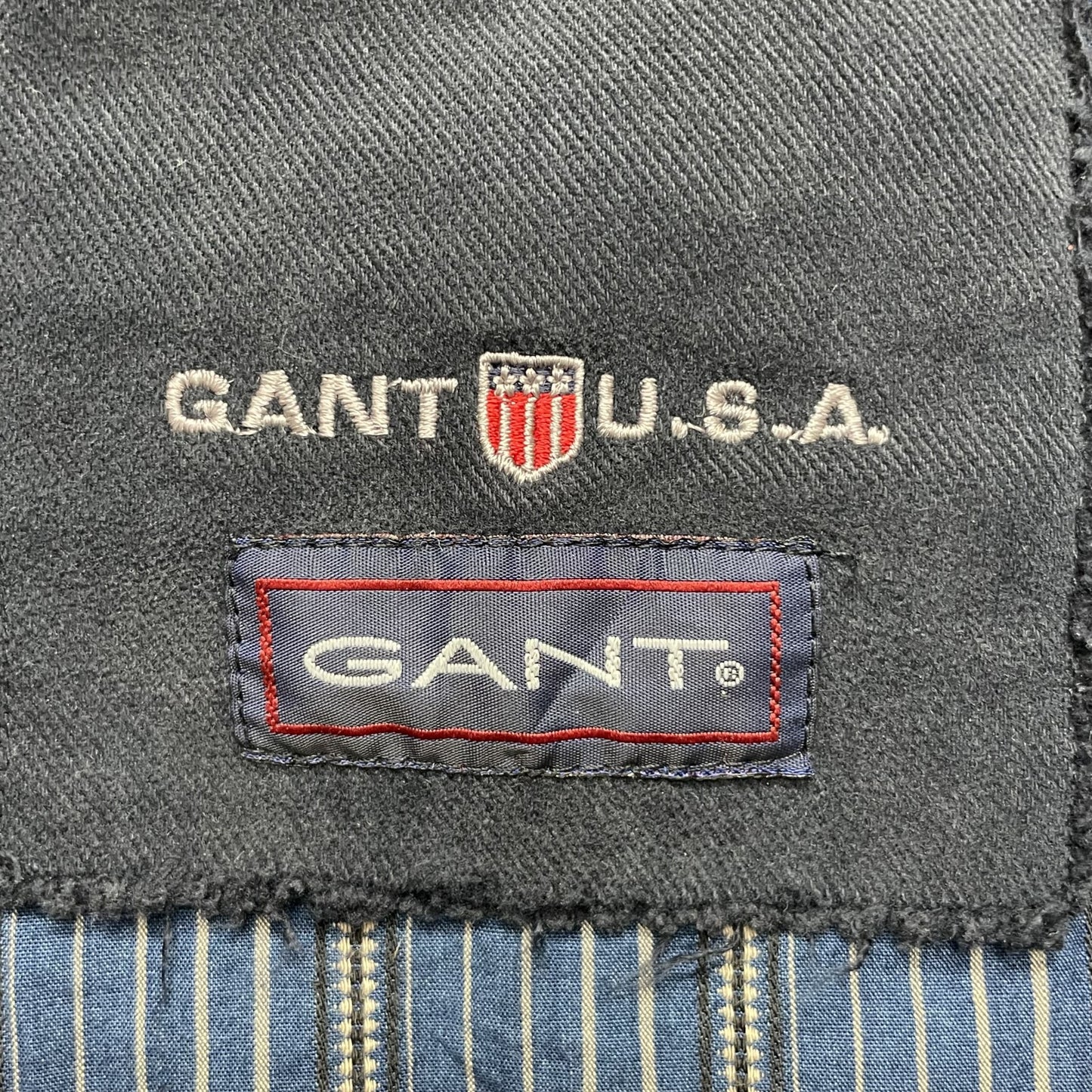 00s GANT ガント ドリズラージャケット スイングトップ 刺繍ロゴ フルジップ オーバーサイズ アメカジ カジュアル ネイビー