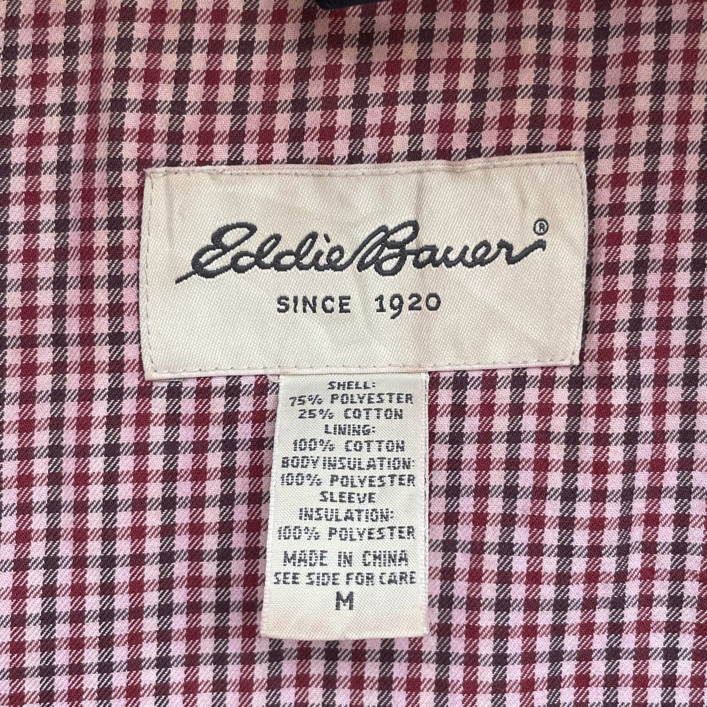 90s vintage 古着 エディーバウアー キルティングジャケット ブラック 無地 EddieBauer