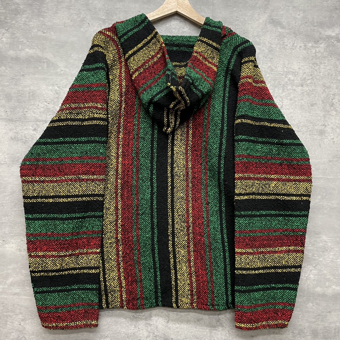 vintage 古着 ビンテージ メキシカンパーカー ラスタカラー 西海岸 プルオーバー メキパ アメリカ