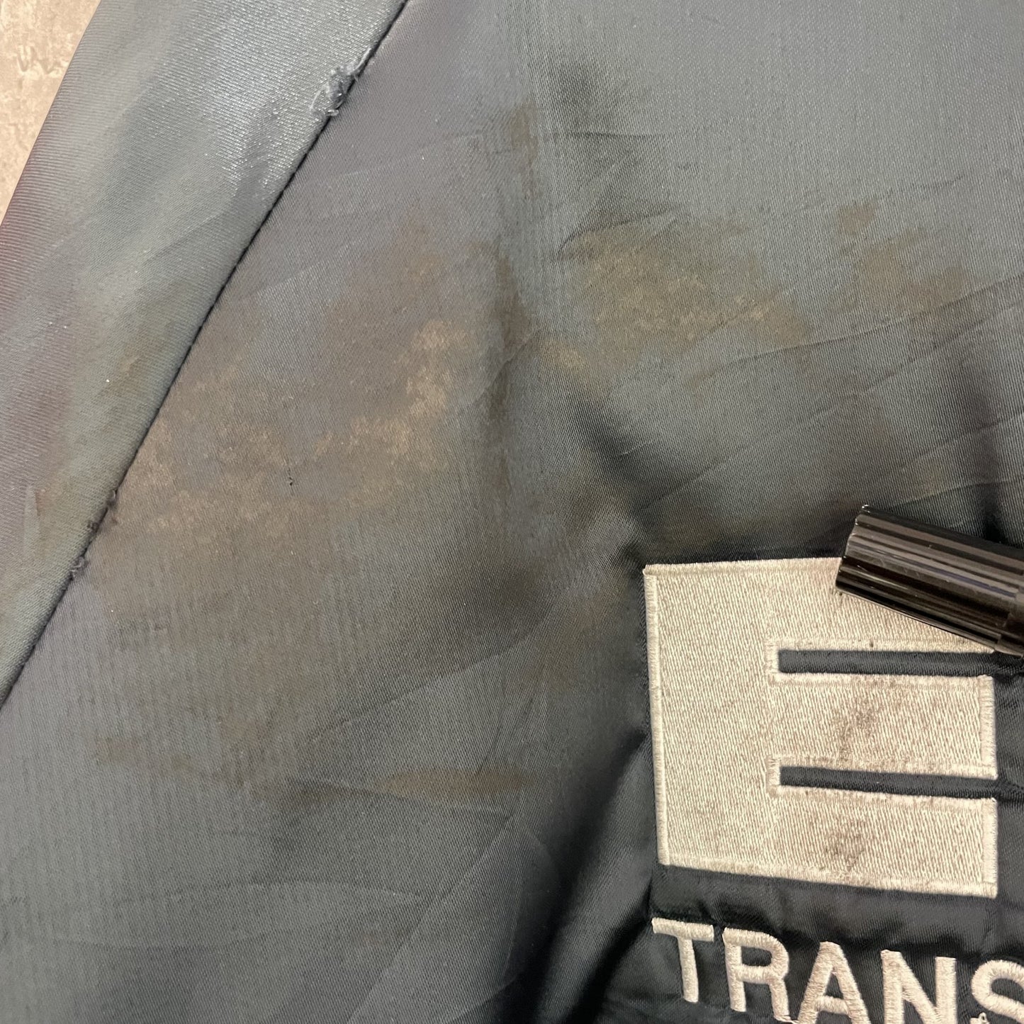 80s 90s vintage 古着 ビンテージ WestArk ウェストアーク スタジャン アメカジ 刺繍 ネイビー