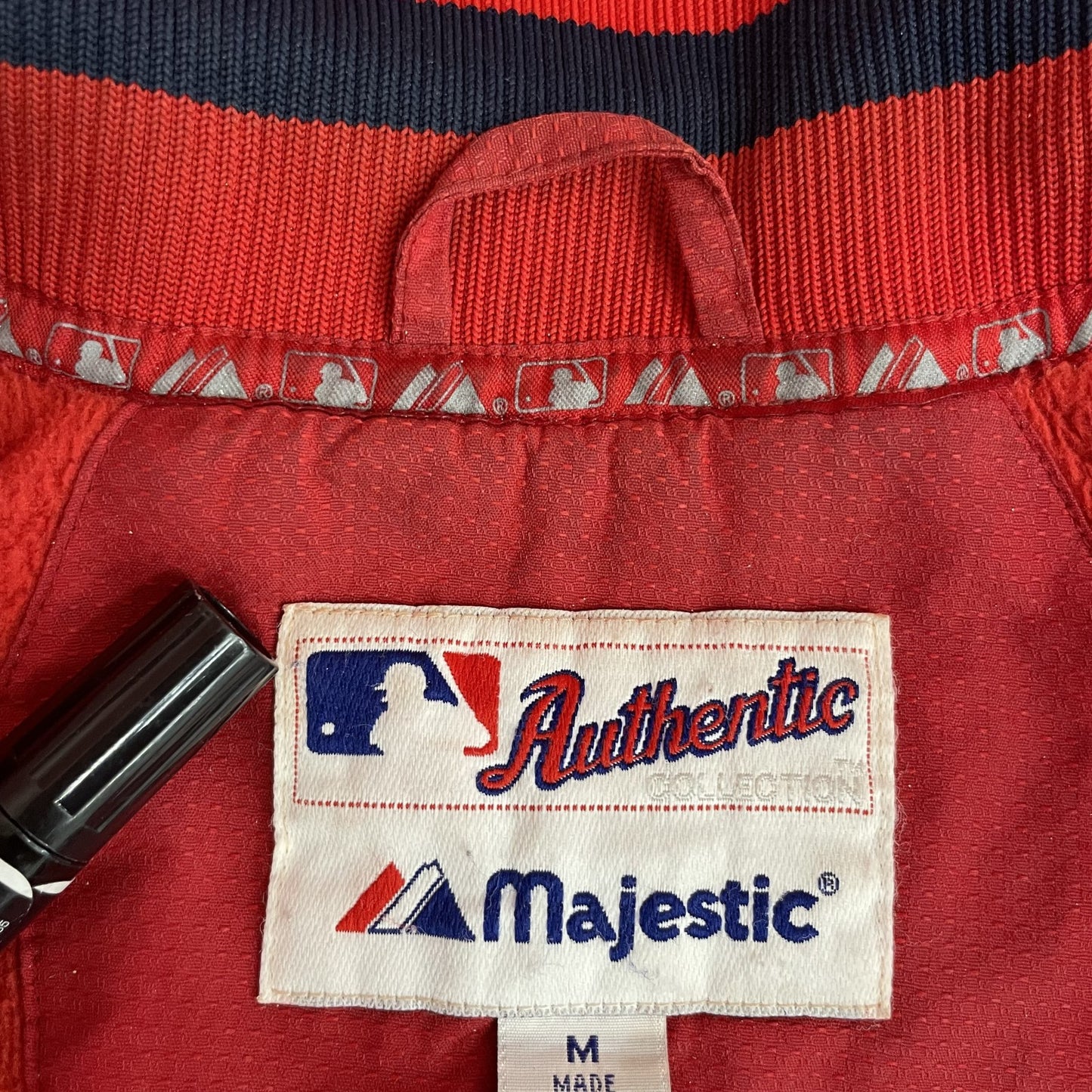 00s vintage 古着 ビンテージ ナイロンジャケット フルジップ 裏フリース REDSOX