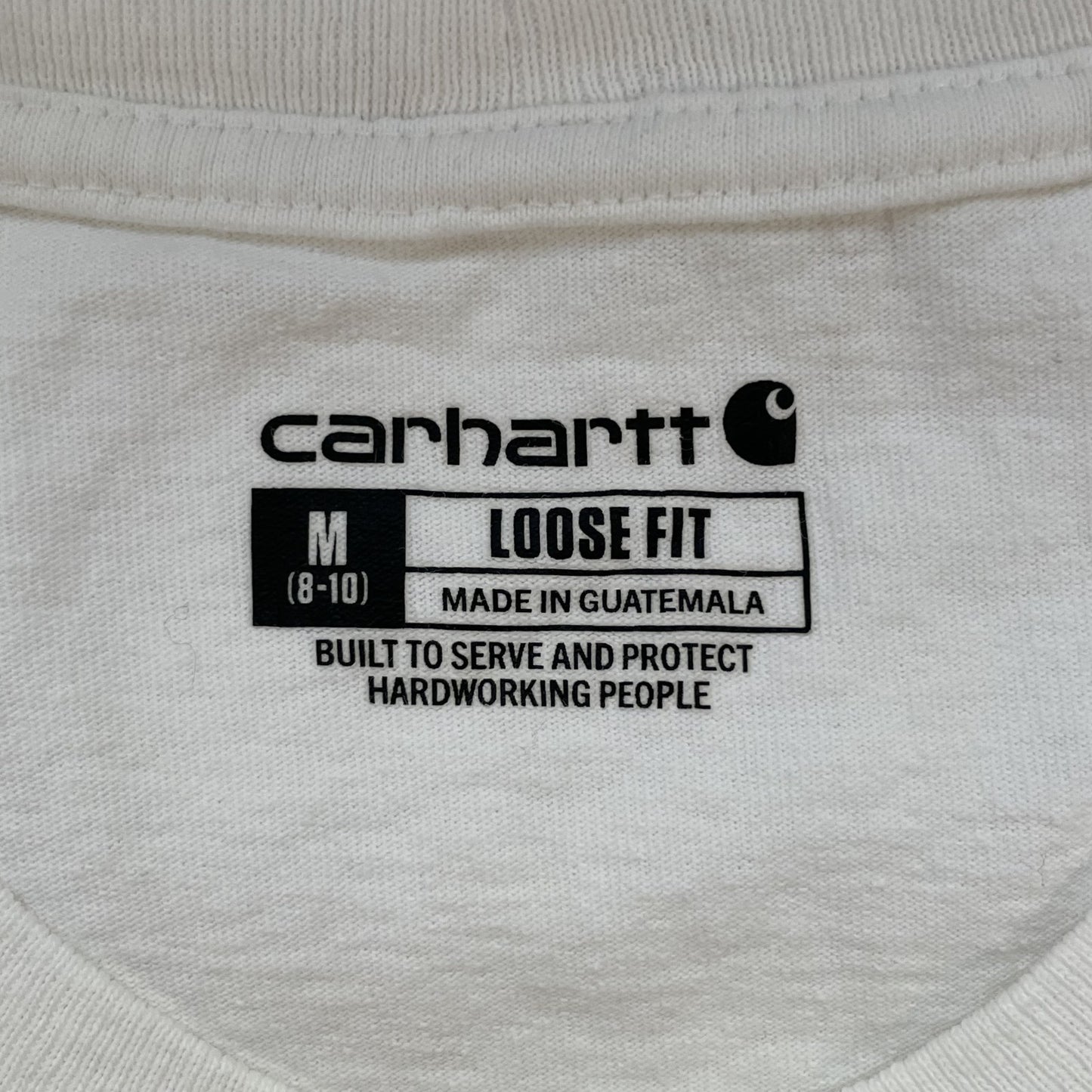 00s vintage 古着 ビンテージ カーハート Carhartt Tシャツ フロントロゴプリント ストリート スケーター ホワイト