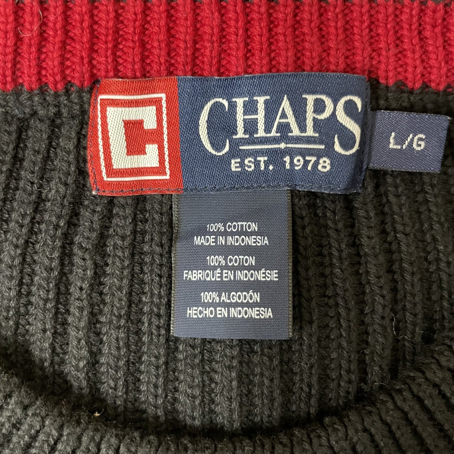 00s vintage 古着 ビンテージ コットンニット ラルフローレン チャップス CHAPS RalphLauren