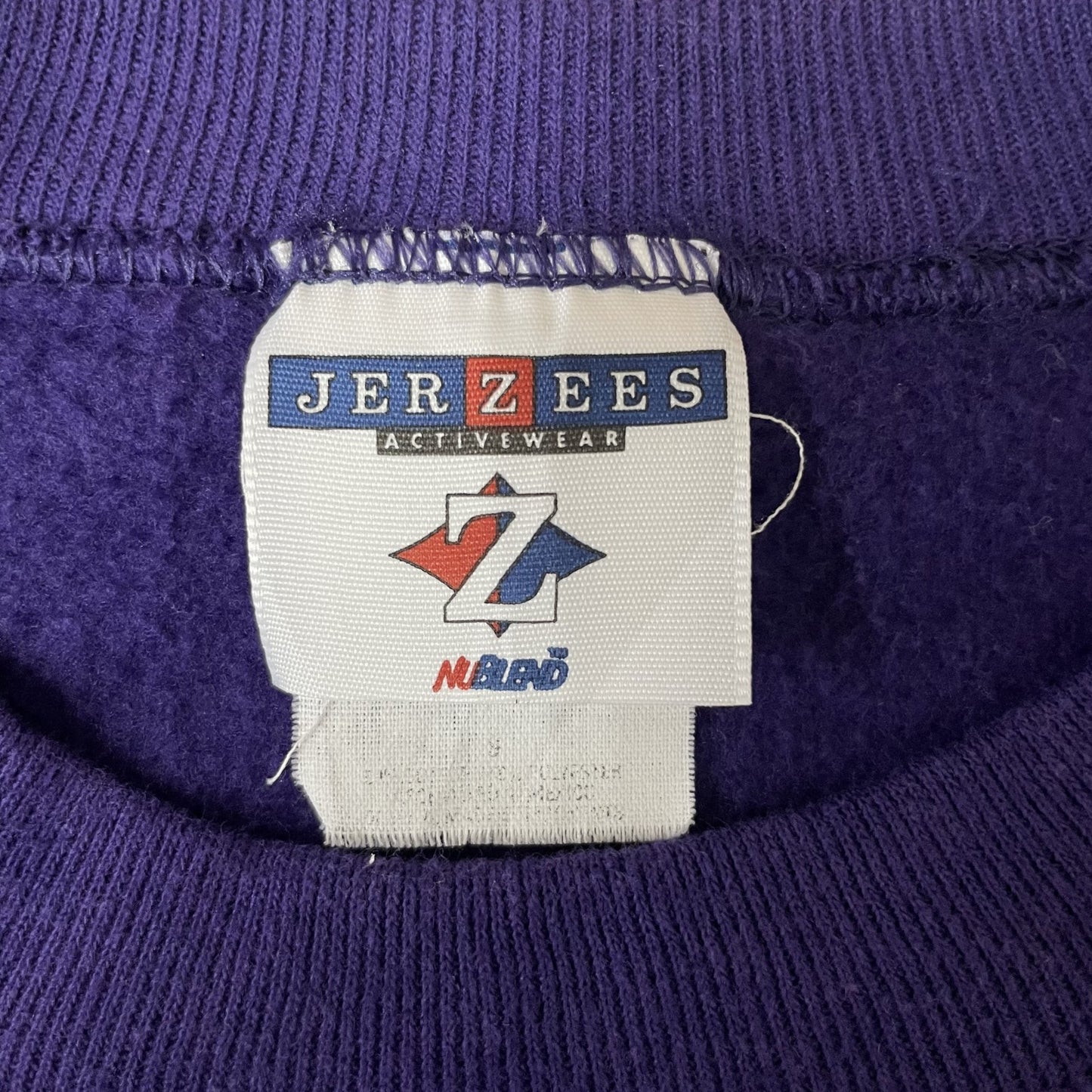 90s vintage 古着 JERZEES ビンテージ ジャージーズ プリントスウェット トレーナー パープル 紫