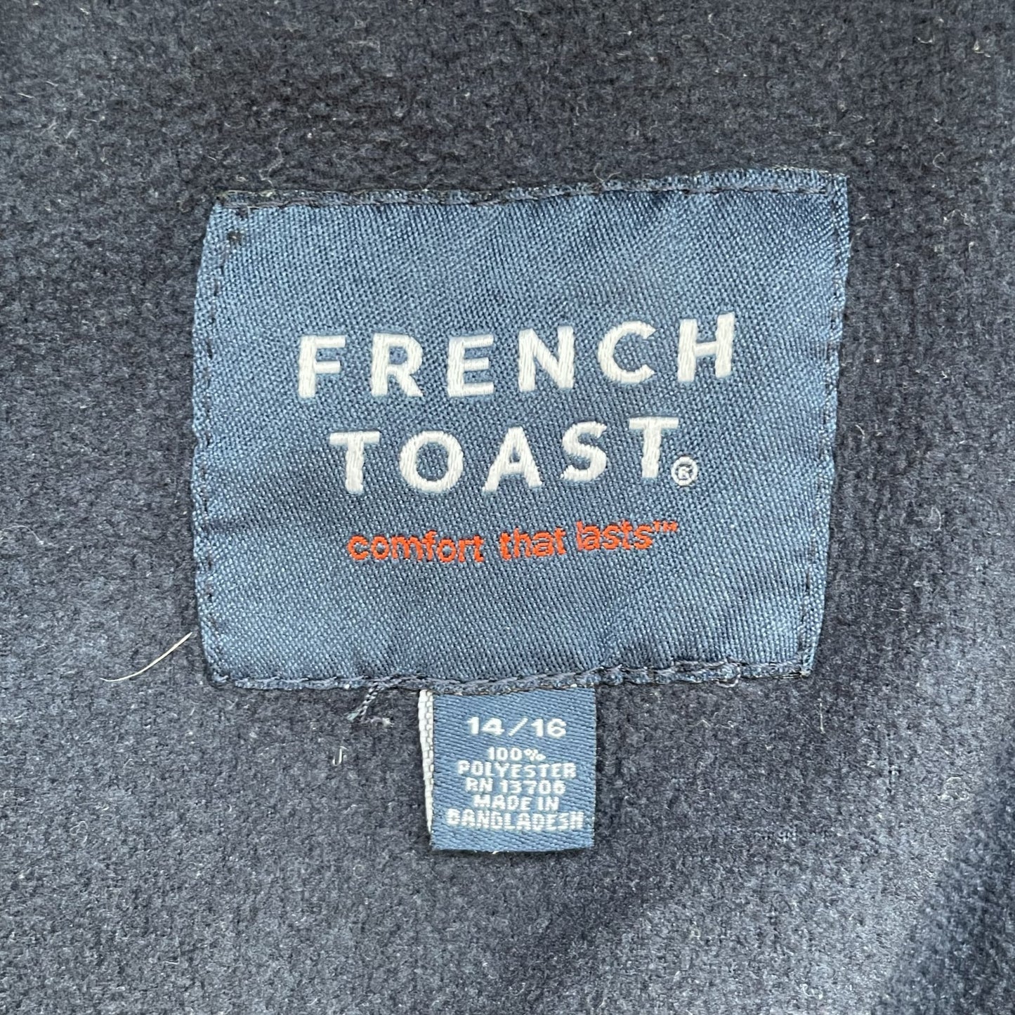 00s vintage 古着 ビンテージ フリースジャケット フルジップ ネイビー ボーイズ Boys