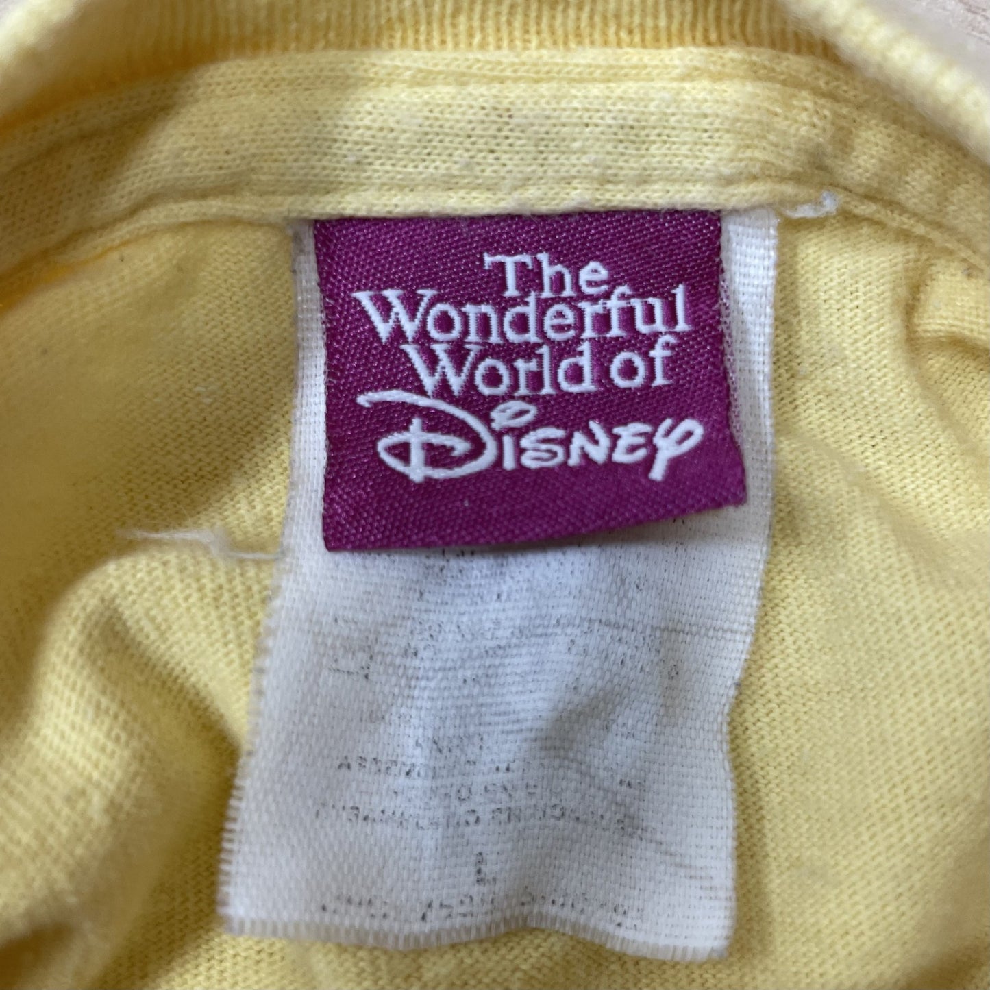 00s vintage 古着 ビンテージ ディズニー プーさん Disney フロントプリント キャラクター イエロー