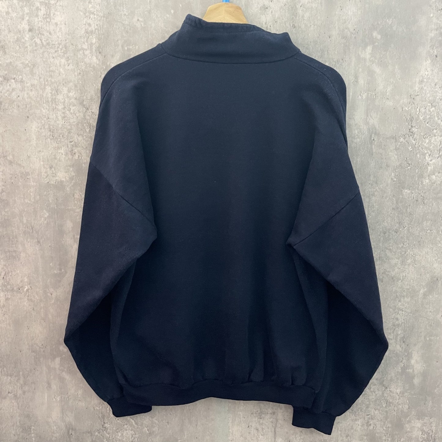 90s vintage 古着 ビンテージ ROMA ITALIA ハーフスナップ スウェット ネック 襟 ヨーロッパ ネイビー