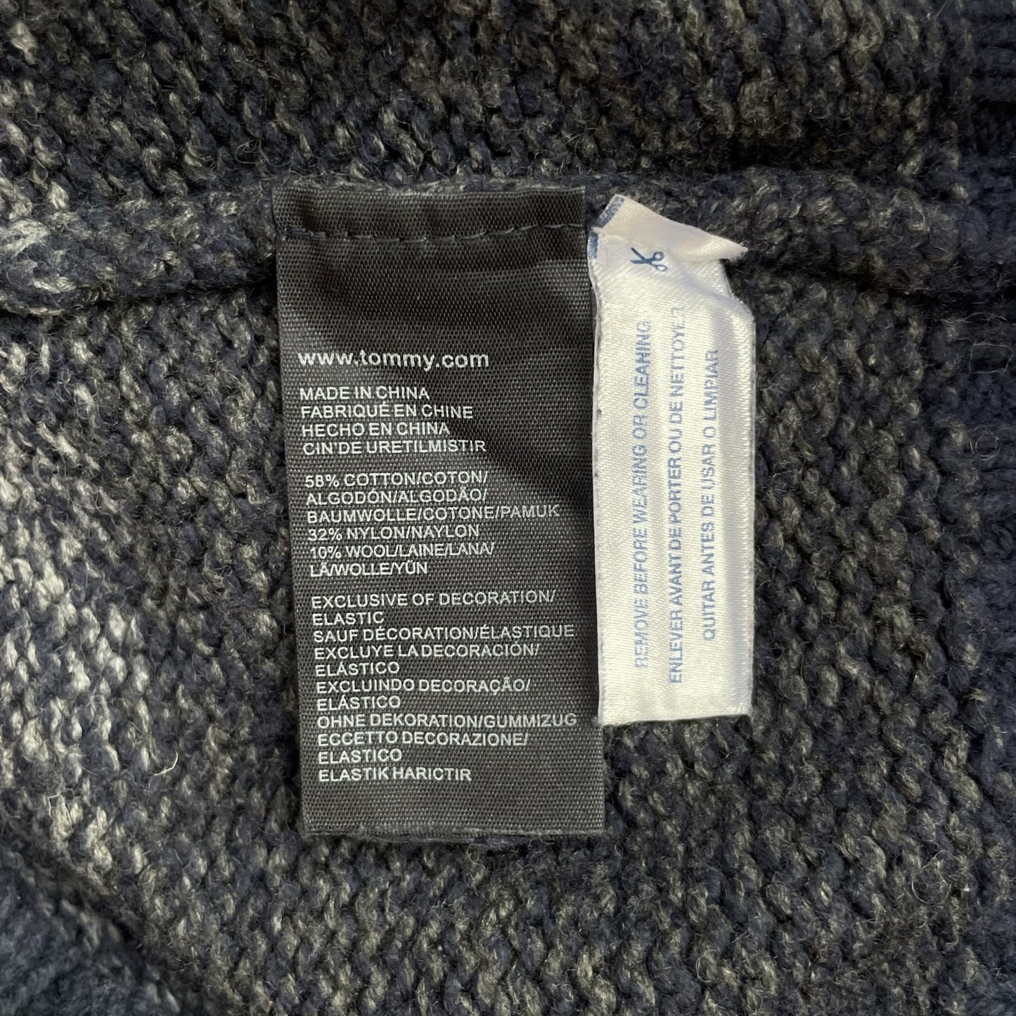 00s vintage 古着 ビンテージ トミーヒルフィガー TOMMYHILFIGER ボーダーニット ショールカラー