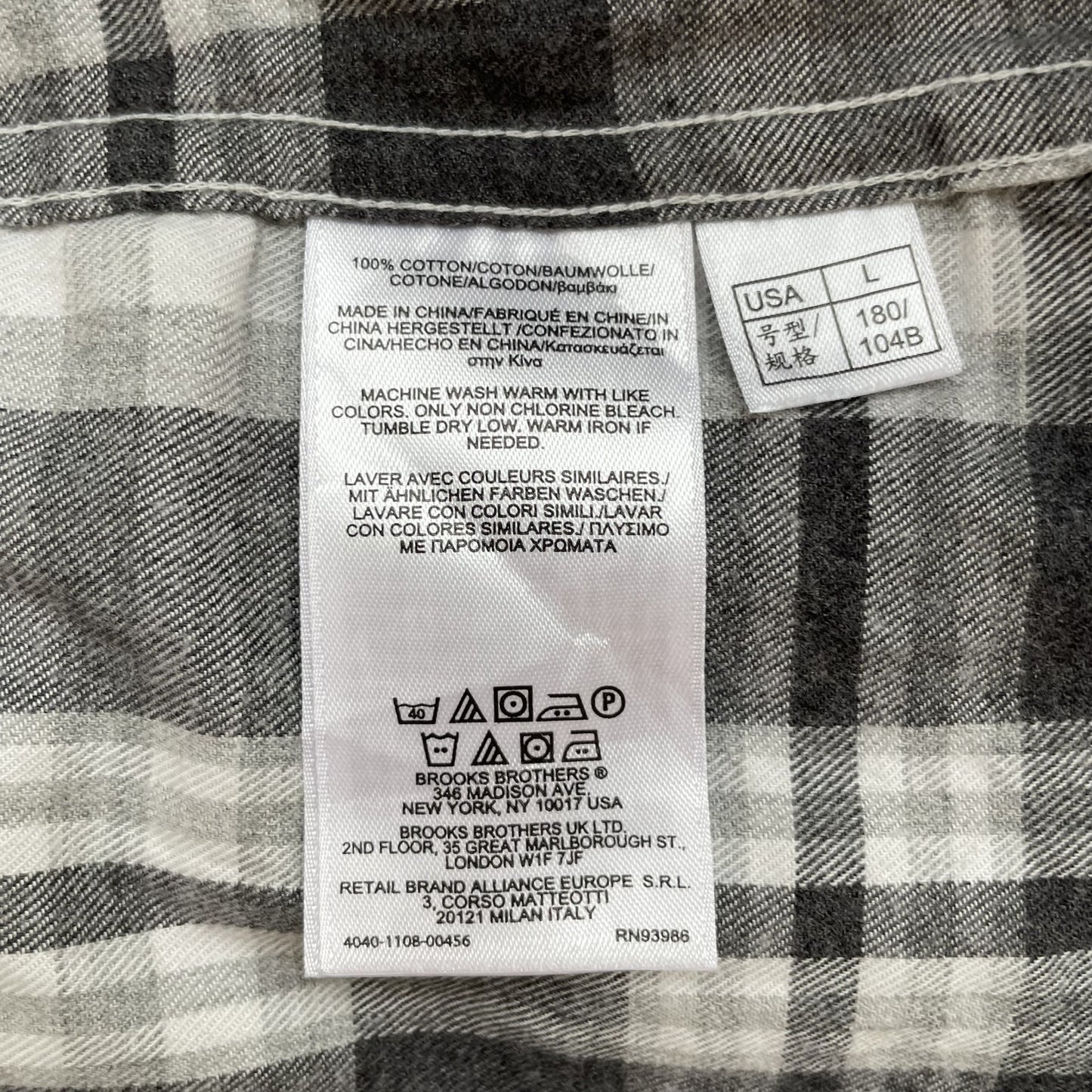 00s vintage 古着 ビンテージ ブルックスブラザーズ チェックシャツ 長袖シャツ ロングスリーブ BrooksBrothers