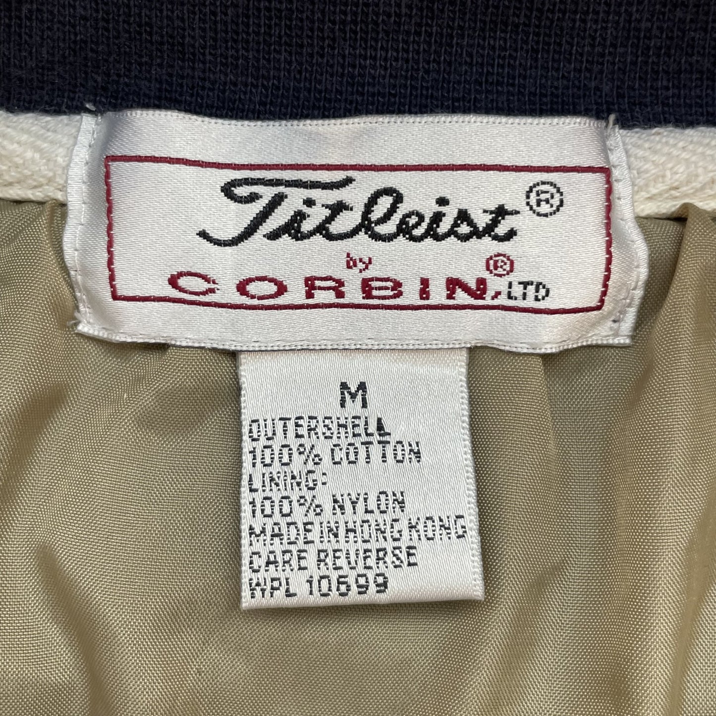 90s vintage 古着 ビンテージ スウェット 裏地ナイロン Vガゼット Titleist by Corbin