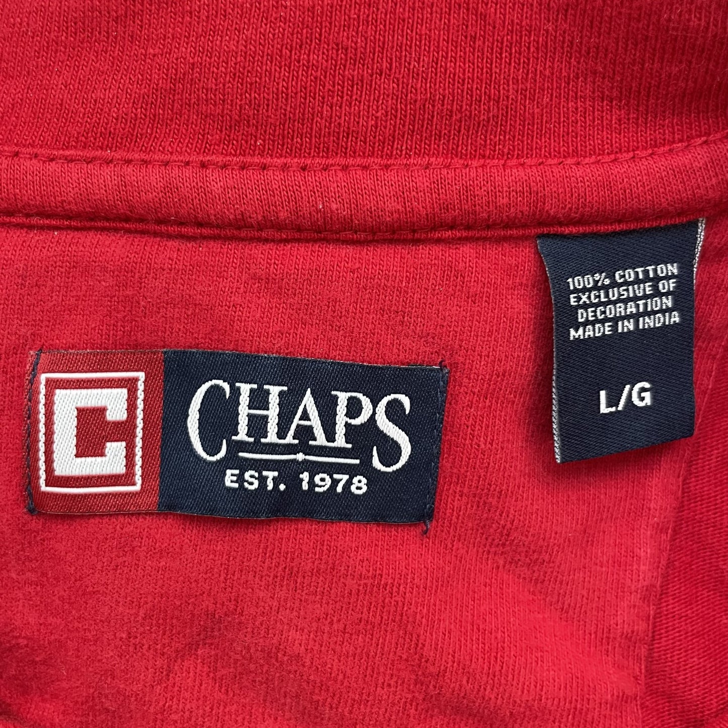 00s vintage 古着 ビンテージ チャップス ロングスリーブ CHAPS ハーフジップ スウェット