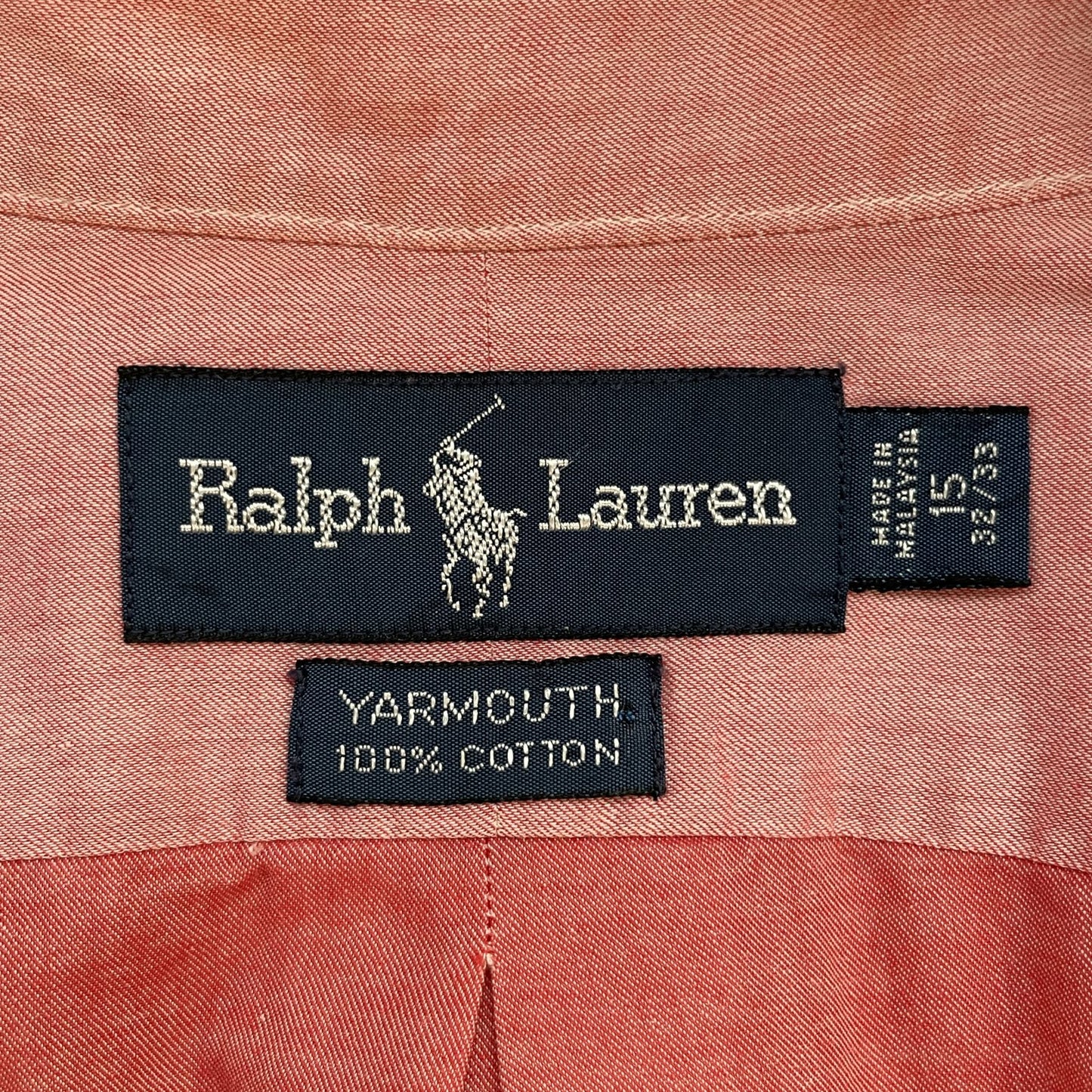 90s vintage 古着 ビンテージ ラルフローレン RalphLauren ブレイク 長袖シャツ ポニー刺繍 ロングスリーブ ヤーマス