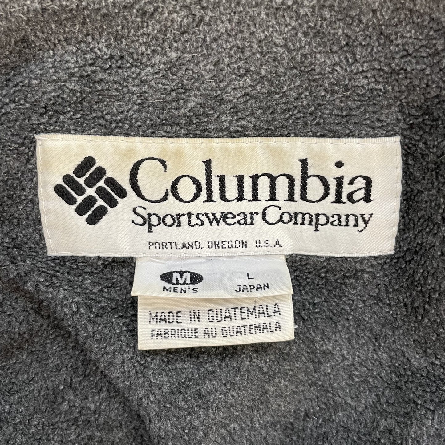 90s vintage 古着 ビンテージ コロンビア Columbia ナイロン アウトドアジャケット オールブラック フルジップ