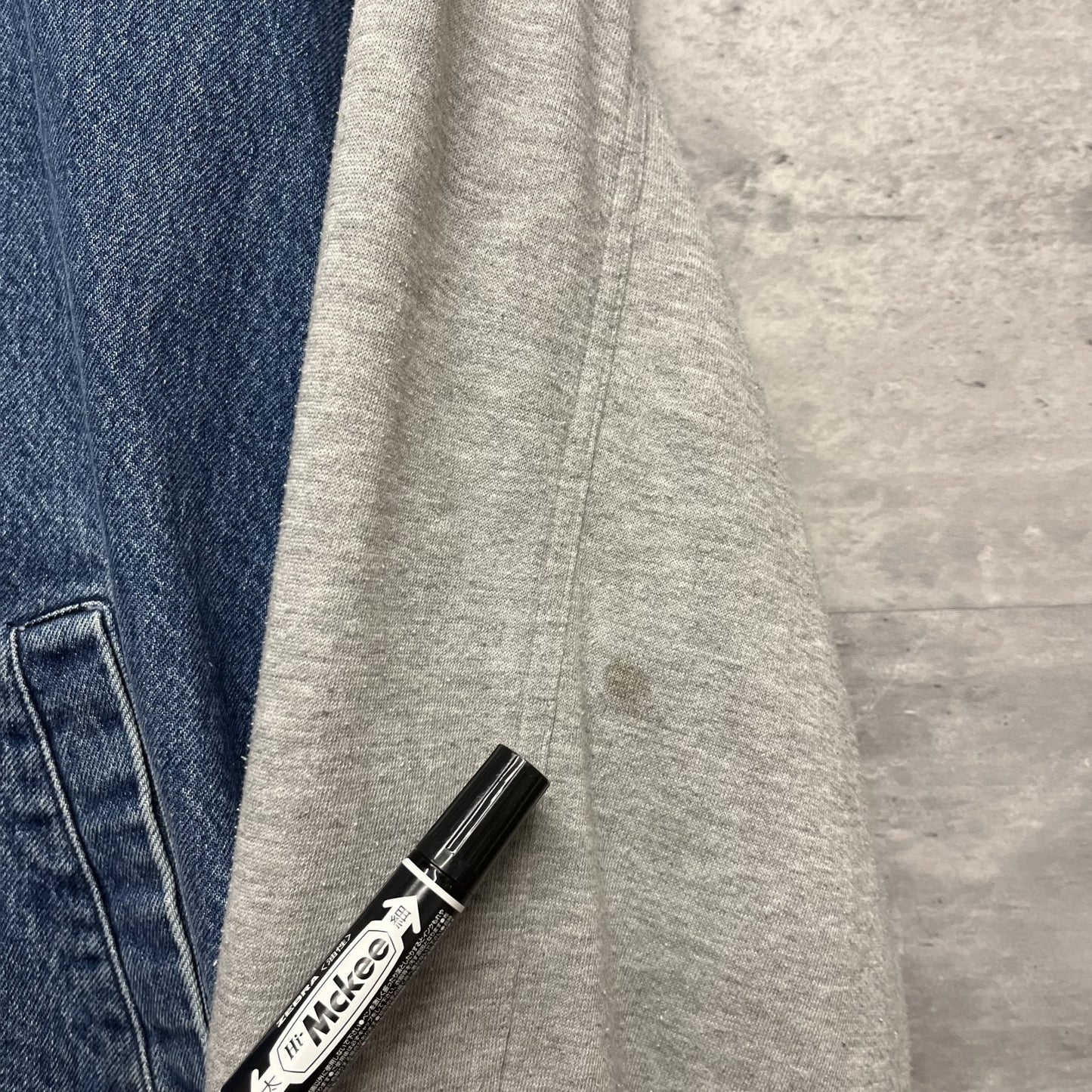 90s vintage 古着 ビンテージ Basic デニム フーディースタジャン シンプル 切り返し ストリート