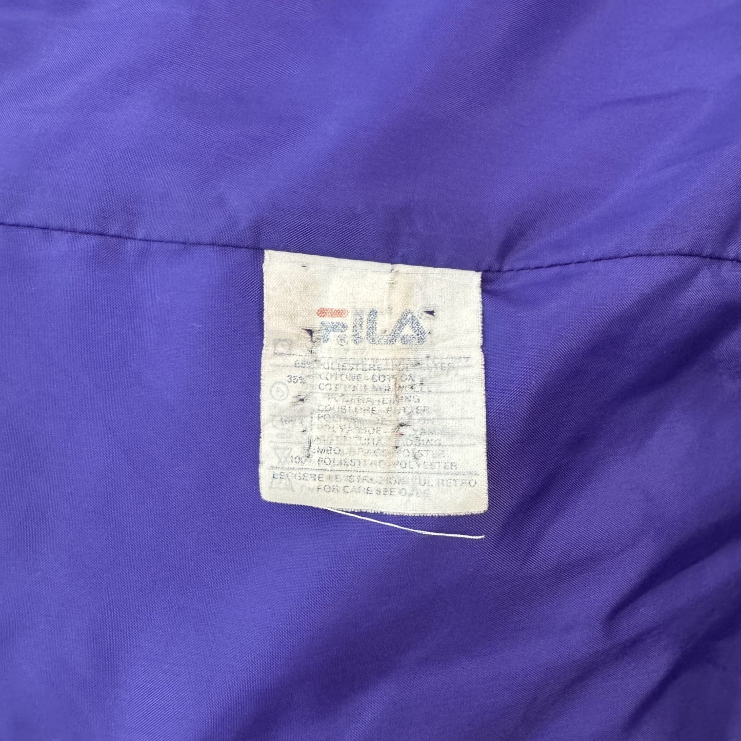 90s vintage 古着 ビンテージ フィラ FILA キルティング ナイロン スナップジャケット