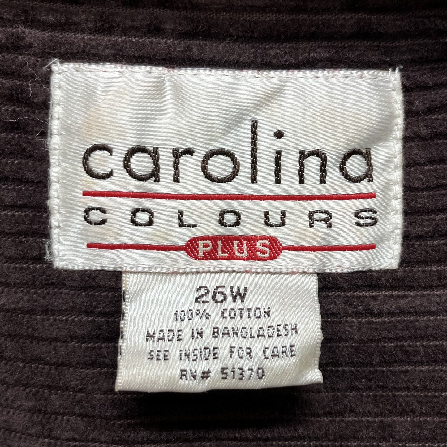 00s vintage 古着 ビンテージ Carolina コーデュロイ ブラウン ストリート シティ アメカジ