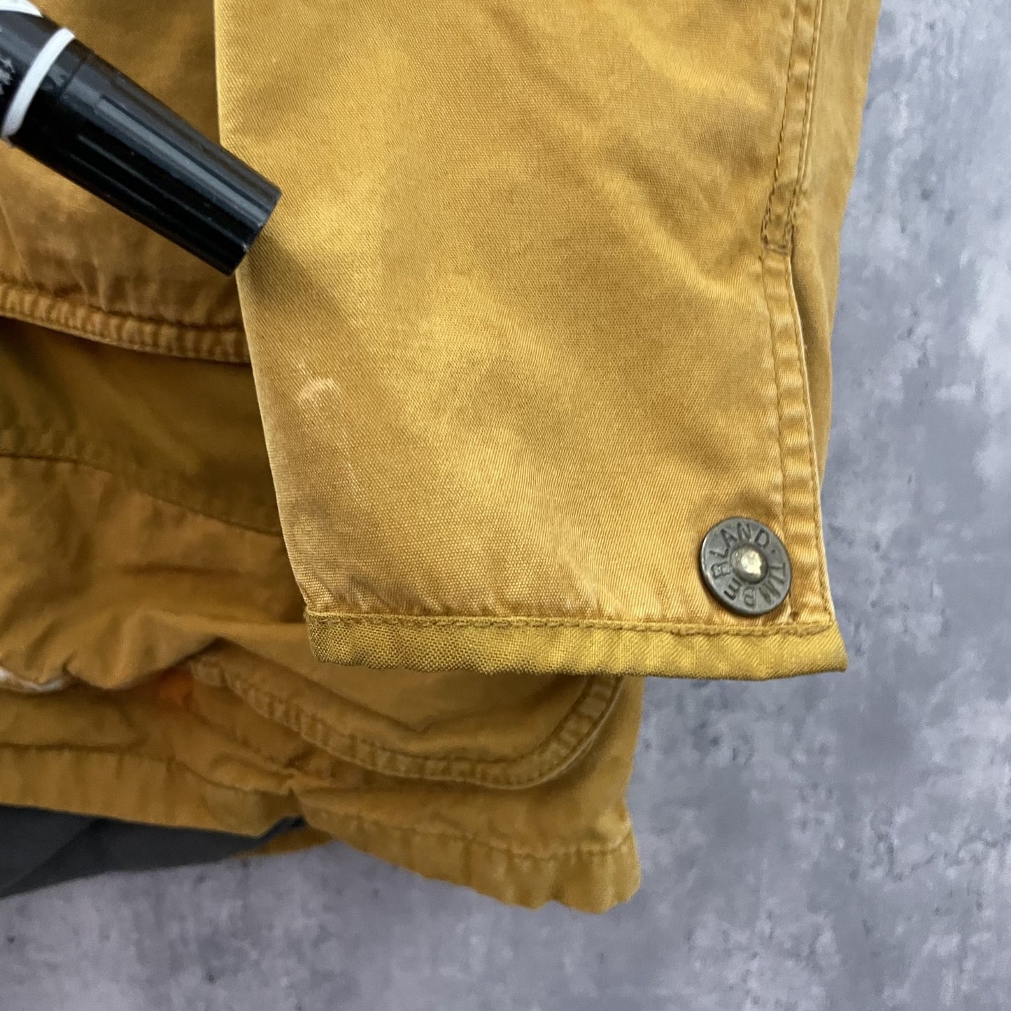 90s vintage 古着 ビンテージ ティンバーランド ロゴ Timberland ストリート ハンティングジャケット 襟レザー 単色