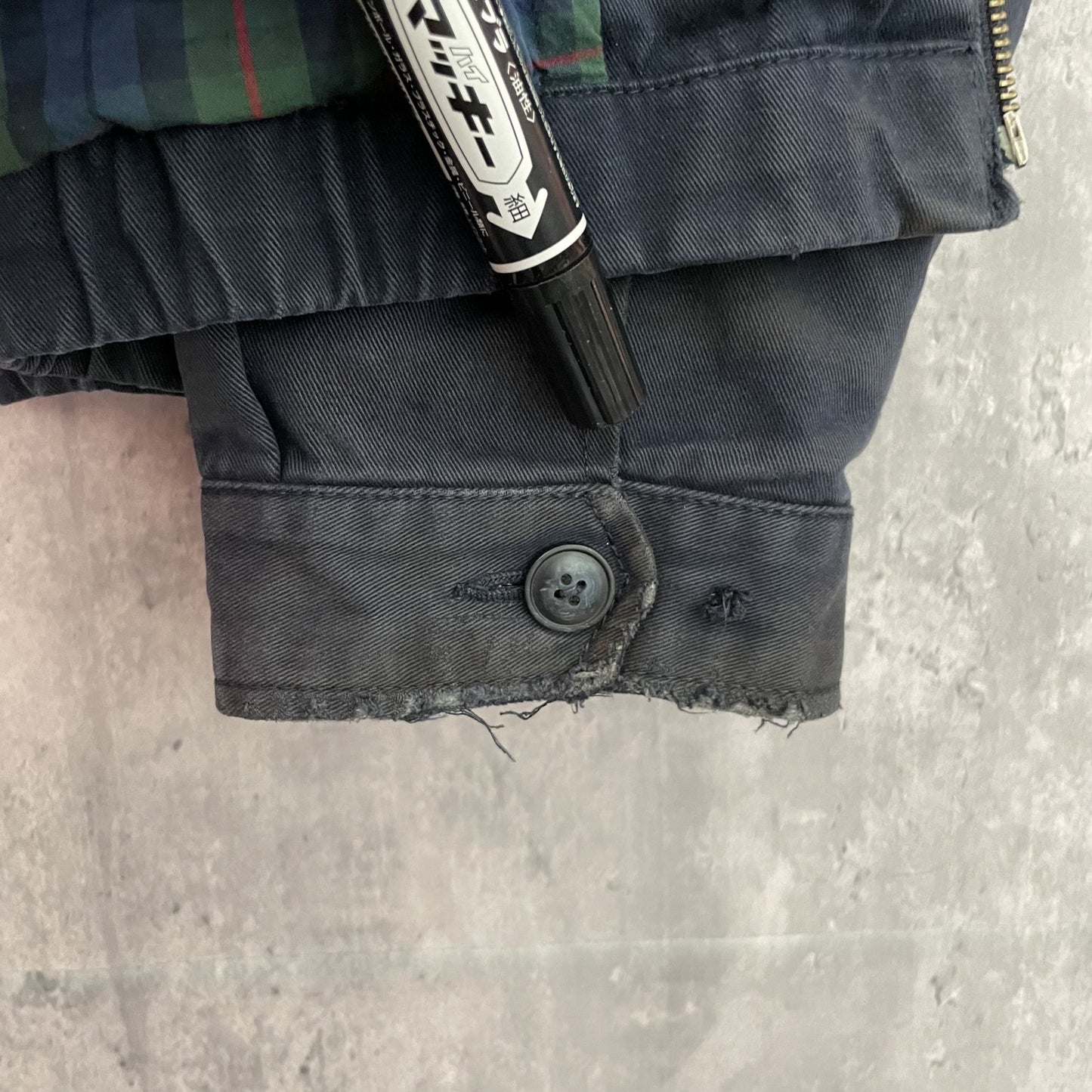 00s vintage 古着 ビンテージ スウィングジャケット ブルゾン ROUNDTREE&YORK 裏地チェック フェード オーバーサイズ