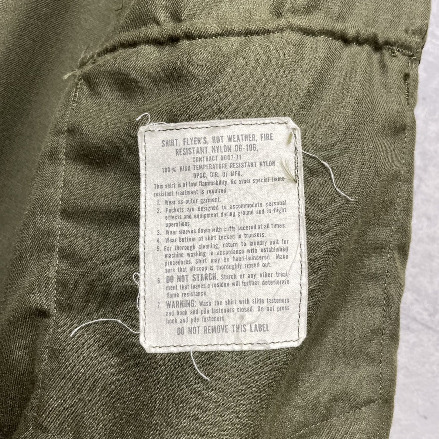 70s vintage usarmy military ミリタリー ビンテージ 古着 オリーブ ノーメリック ヘリクルーシャツ army