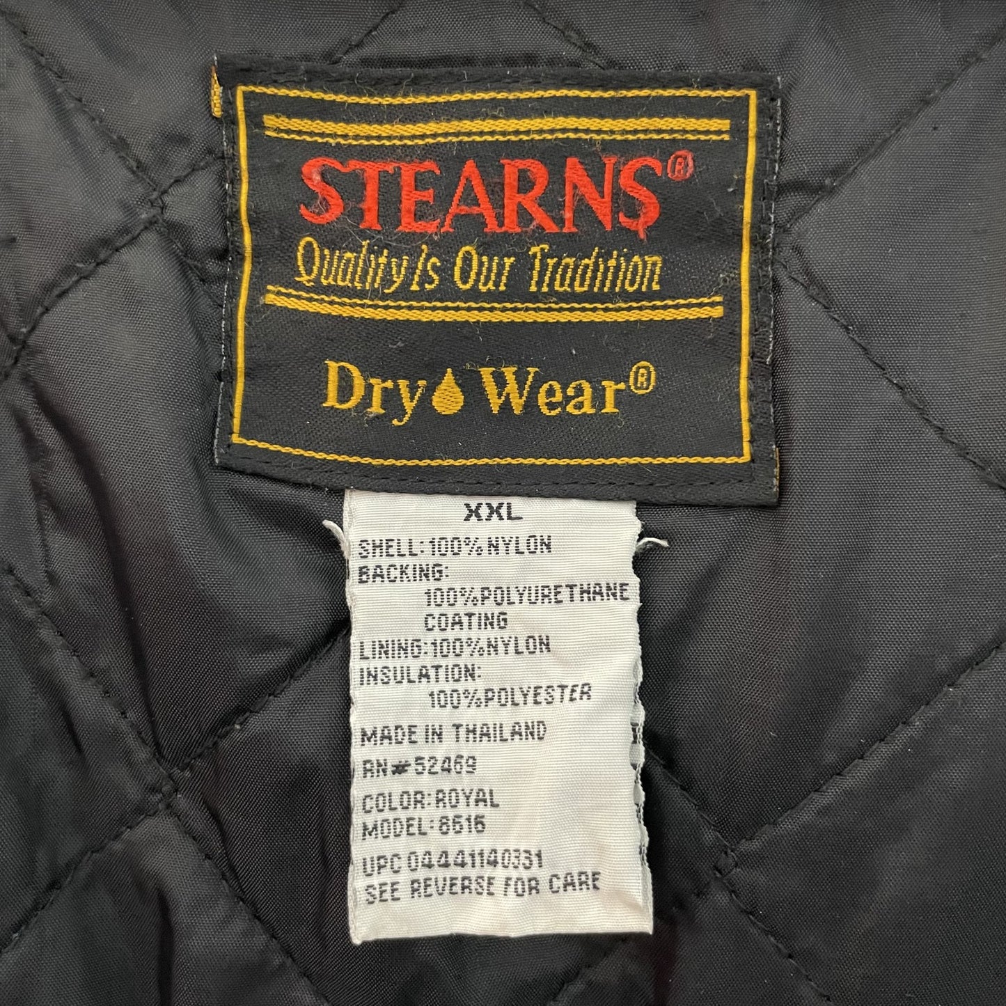90s vintage 古着 ビンテージ STEARNS スターンズ ナイロンジャケット ロゴ刺繍 フルジップ スポーツ オーバーサイズ