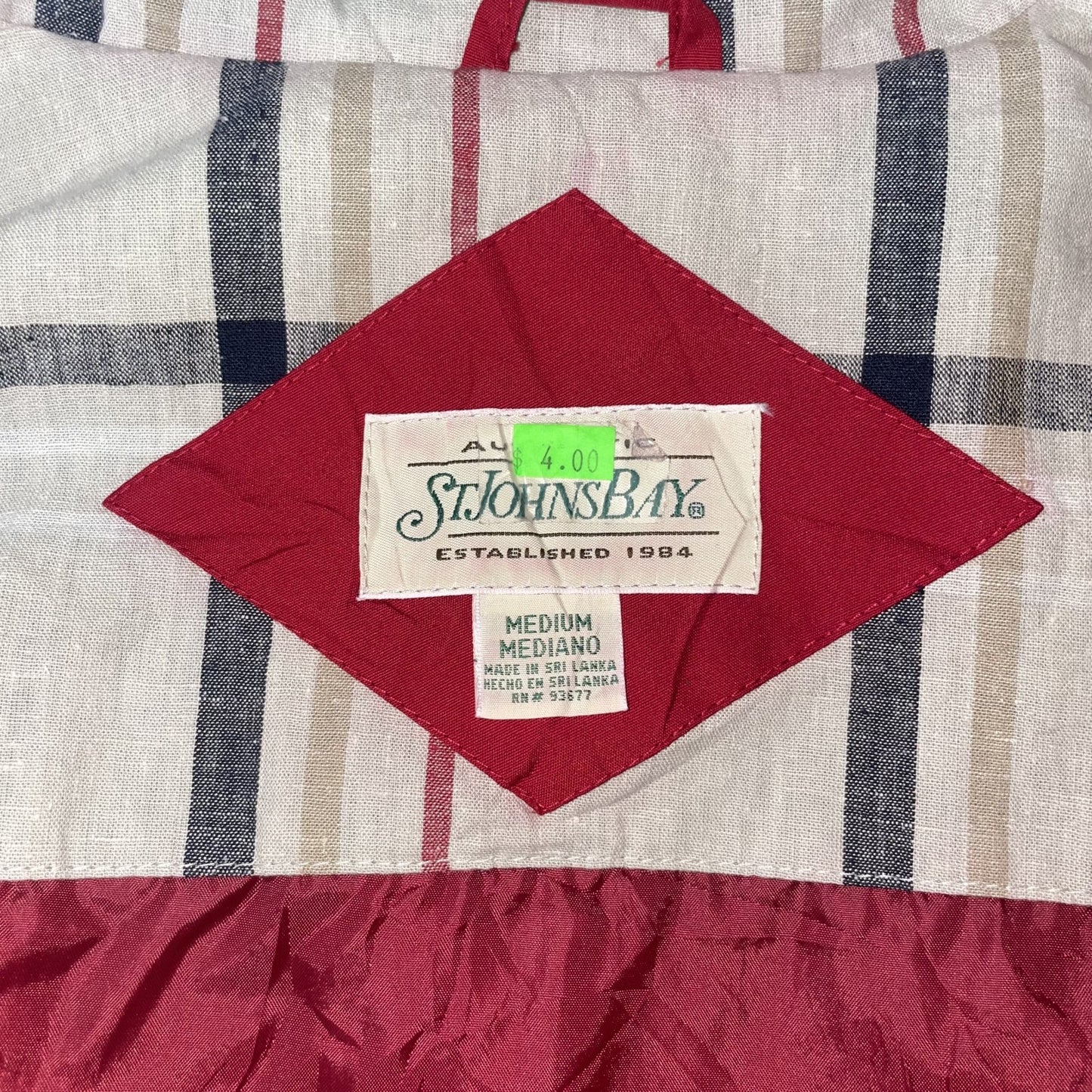 90s ST JOHN'S BAT vintage ストア系 古着 ナイロン マウンテンジャケット セントジョンズベイ ビンテージ