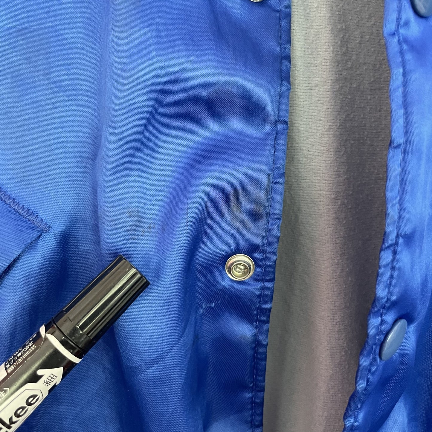 80s vintage USA製 古着 OHIO ナイロンスタジャン オハイオ大学 カレッジ スナップ ストリート ビンテージ