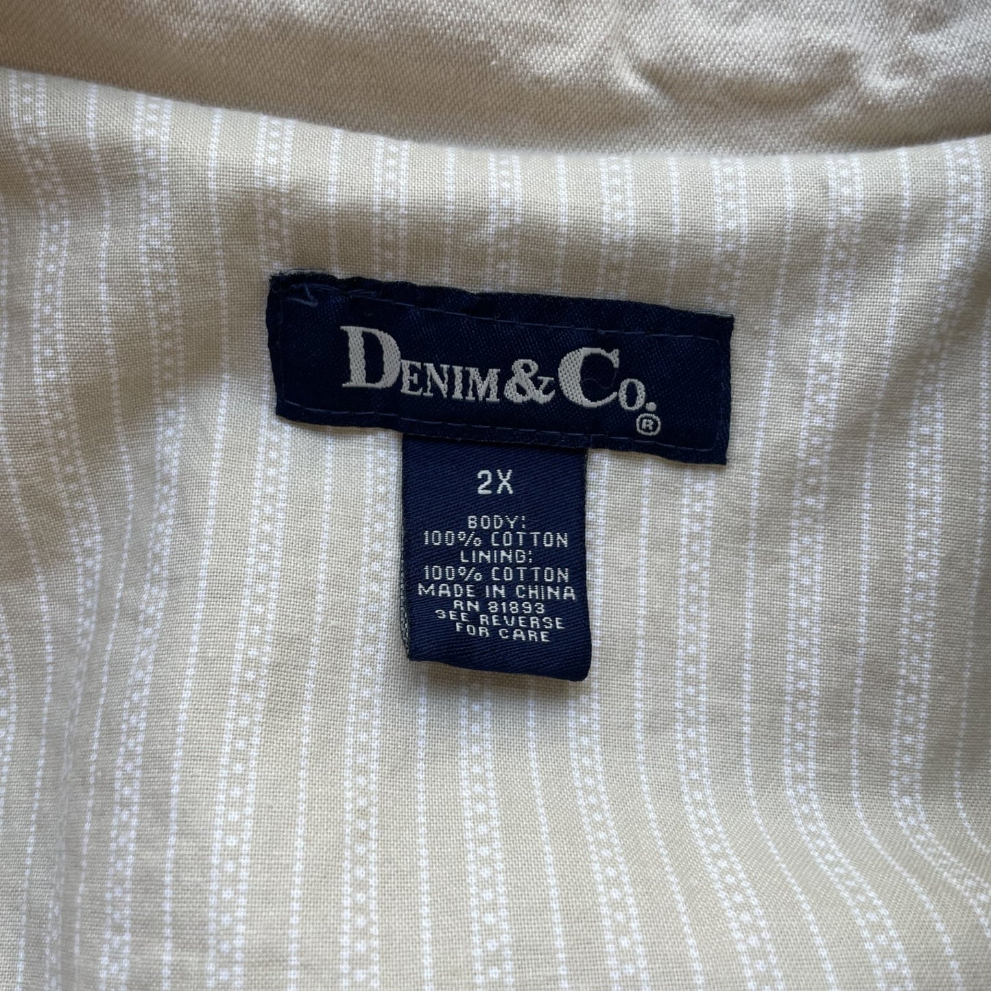 90s vintage Denim&Co デニムアンドアンドコー 古着 ビンテージ カバーオール ハンティングポケット