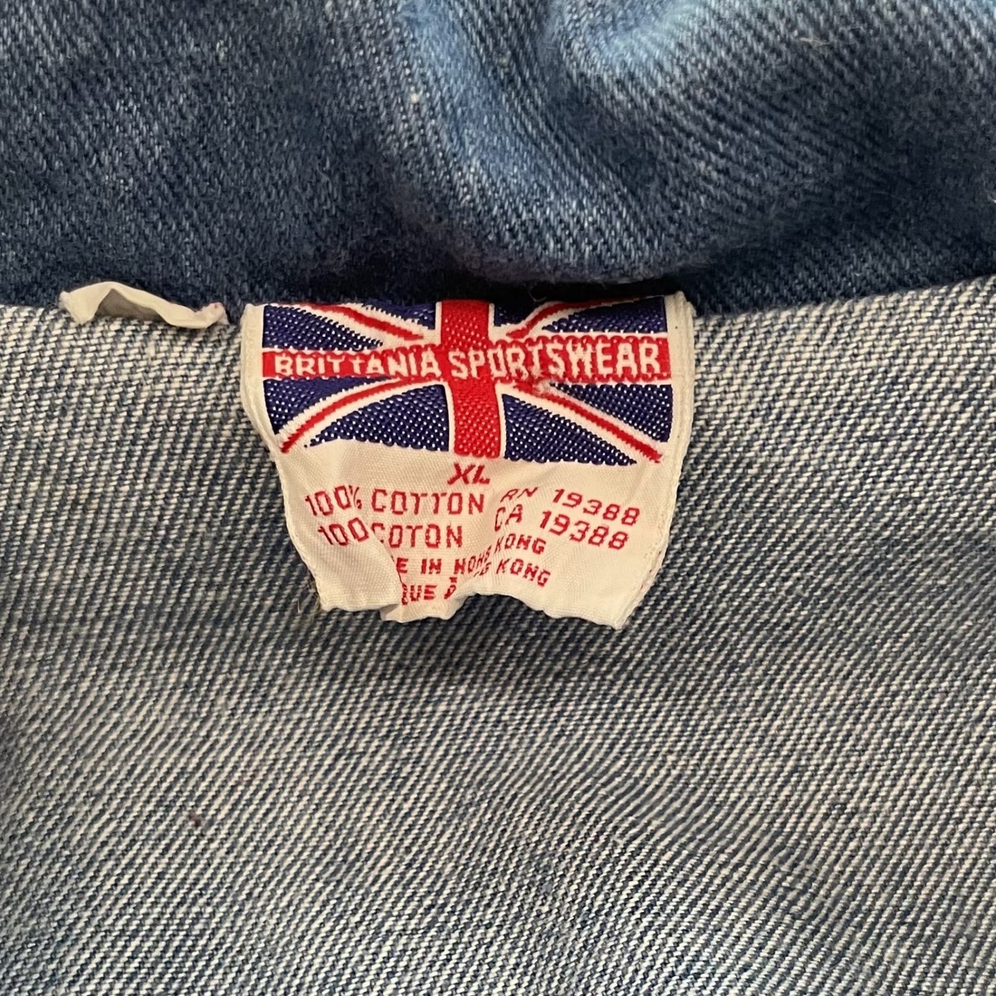 90s vintage BRITTANIA SPORTS WEAR デニムジャケット テーラードジャケット 古着 ビンテージ