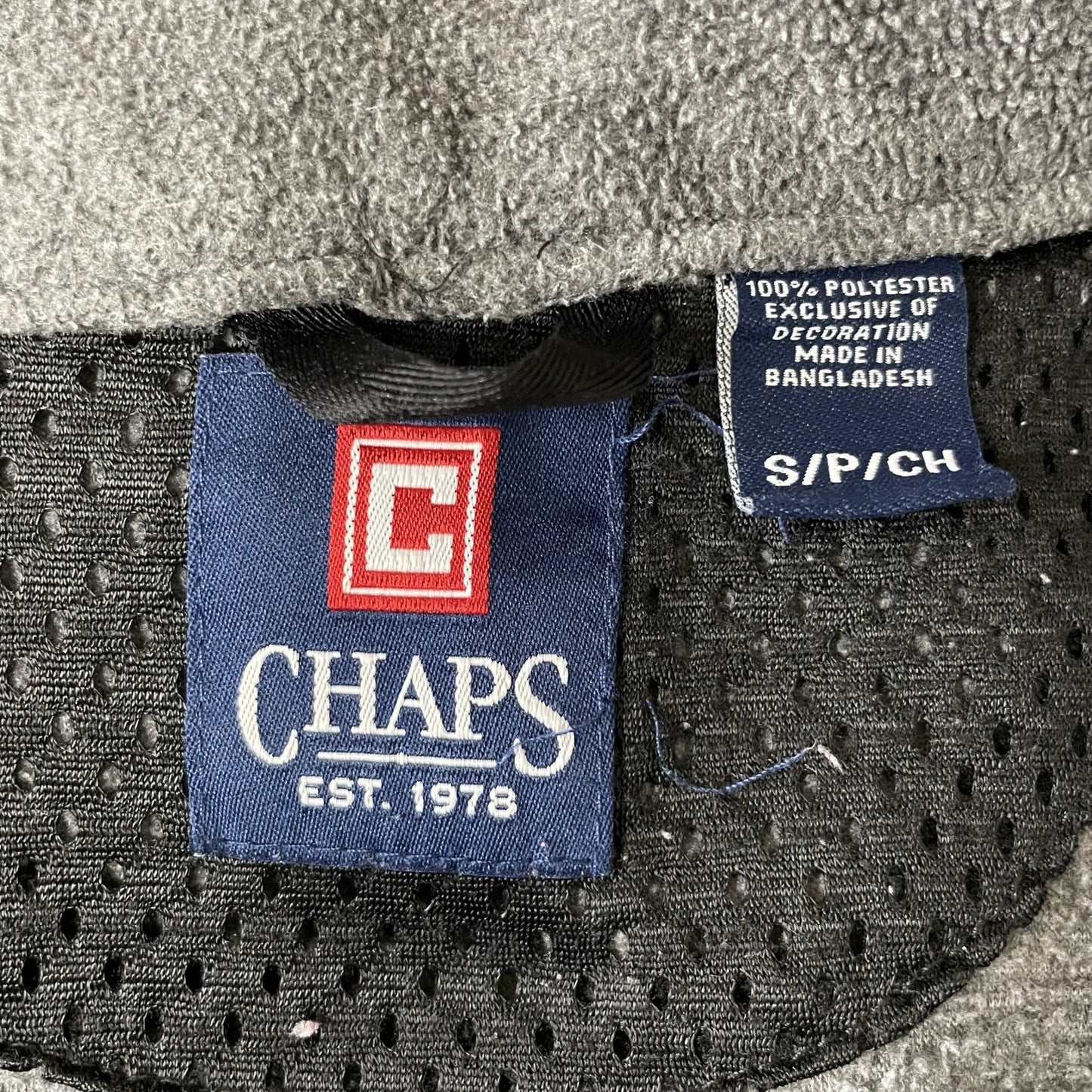 00s vintage 古着 ビンテージ チャップス CHAPS フリースジャケット 無地 フルジップ 切り返し ドローコード