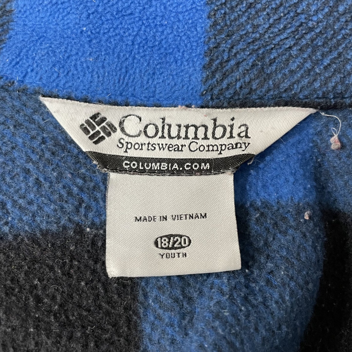 90s vintage 古着 ビンテージ コロンビア Columbia フリース アウトドアジャケット 刺繍ロゴ カジュアル バッファローチェック