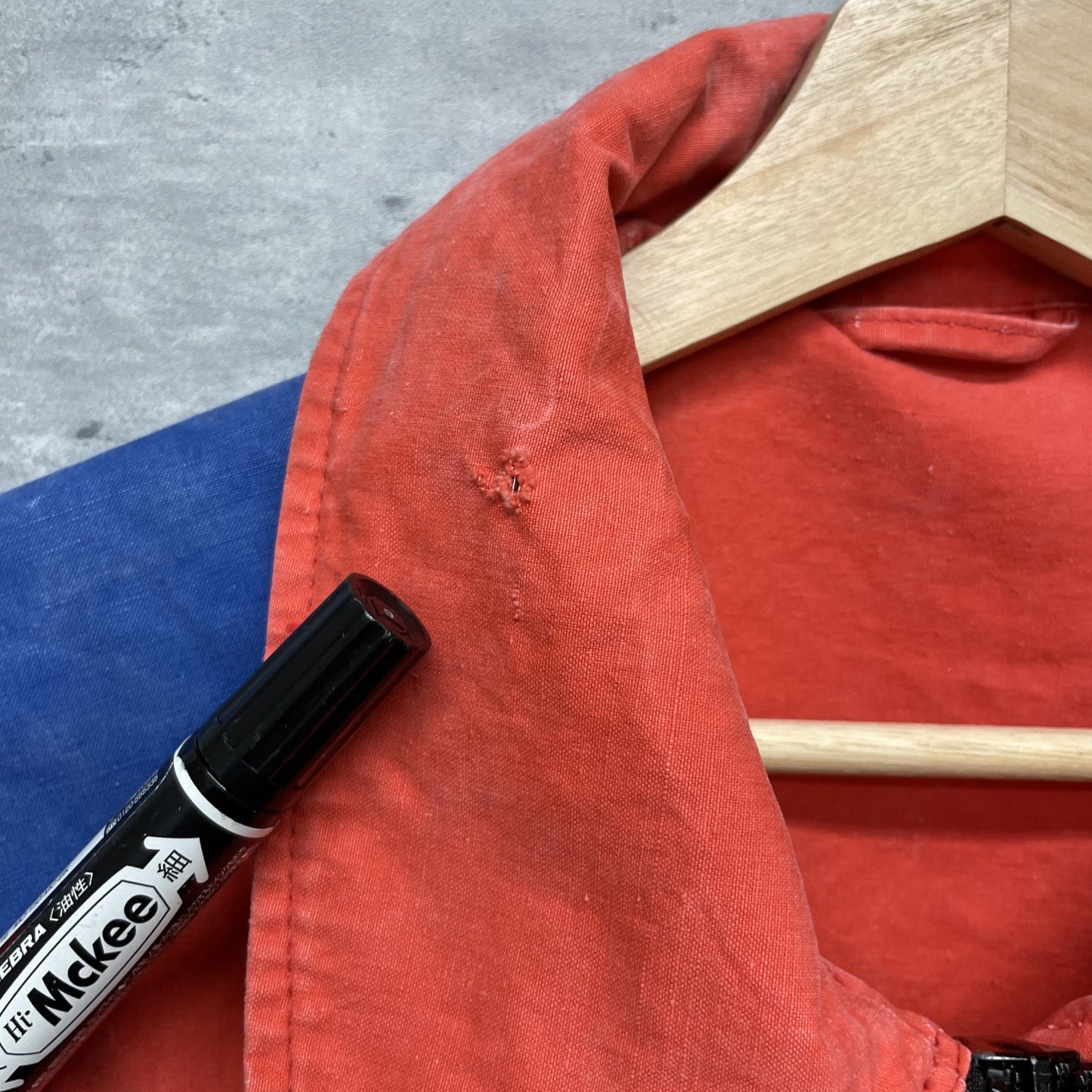 vintage 古着 ビンテージ ワークジャケット 実物 企業 フルジップ スナップボタン ツートンカラー ノーブランド