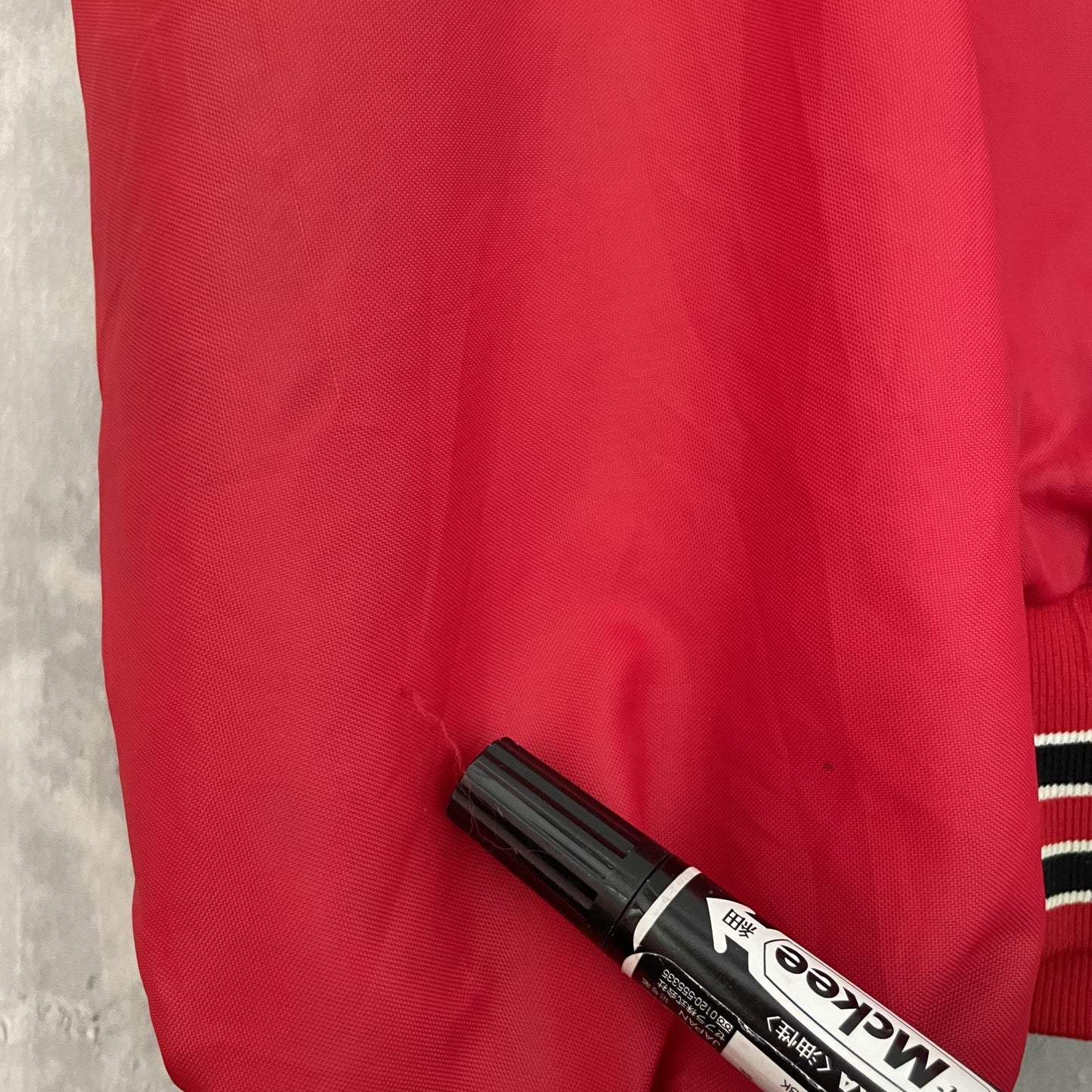 80s vintage ナイロンスタジャン ナイロンジャケット 赤 ビンテージ 古着 スポーツ レッド