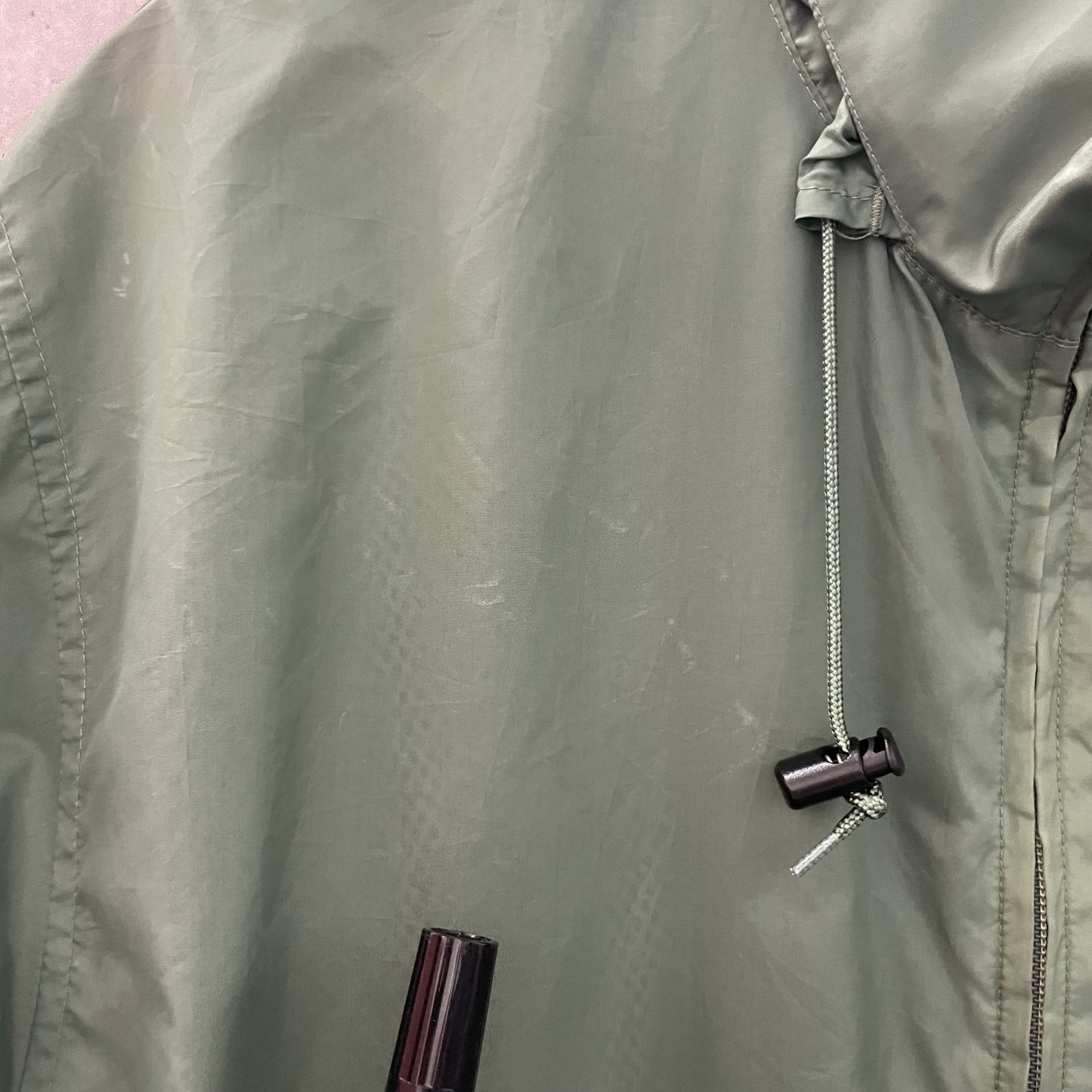 90s vintage 古着 ビンテージ ランズエンド LANDS END ナイロンジャケット フルジップ ドローコード テック