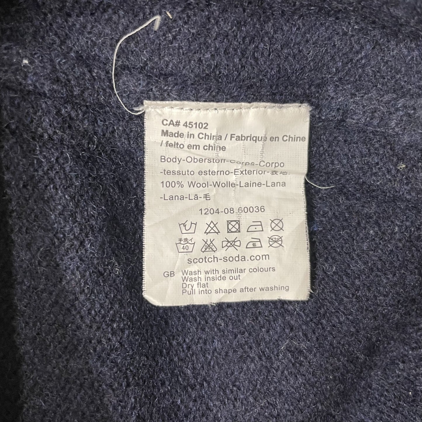 90s SCOTCH&SODA vintage 古着 ビンテージ ウール カーディガン ネイビー