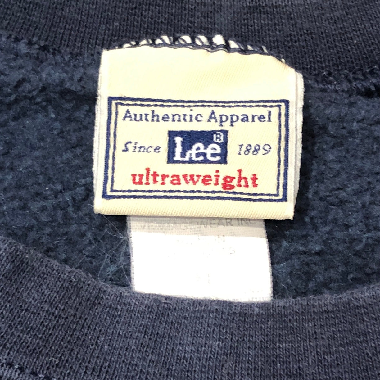 00s Lee ultraweight 袖ロゴ 短丈スウェット