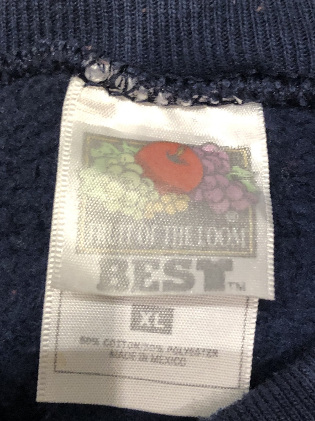 90s FRUIT OF THE LOOM The Cookson Co. 紺スウェット フルーツオブザルーム