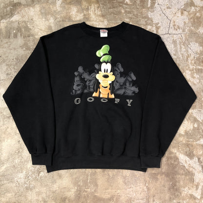 00s USA製　Disney store グーフィー　ビッグプリントスウェット　XL