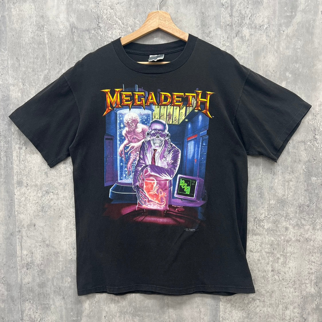 90s USA製 BROCKUM MEGADETH 1991 RUST IN PEACE バンドT ブロッカム メガデス シングルステッチ 古着 ビンテージ Tシャツ 半袖