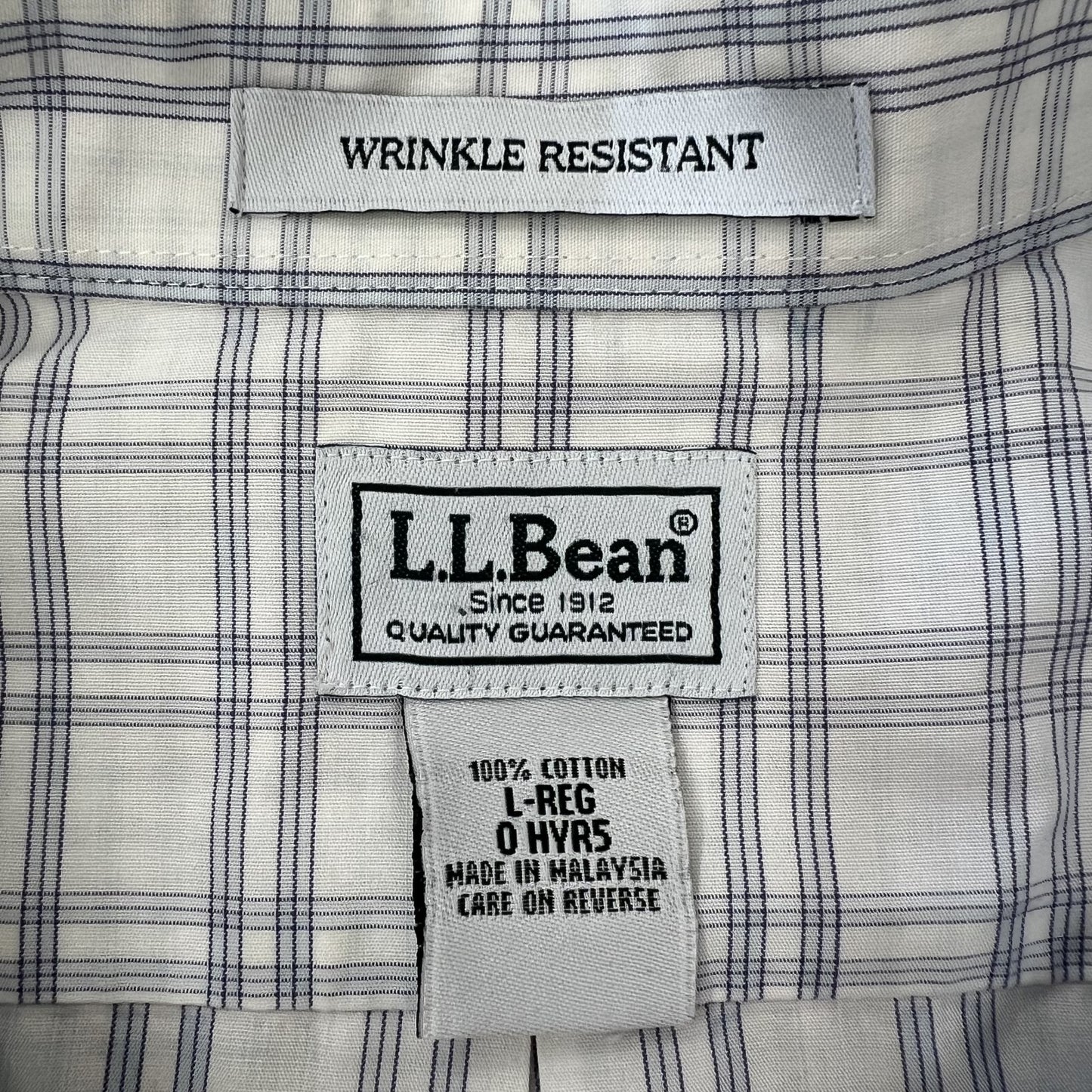 90s L.L.Bean エルエルビーン 長袖シャツ ボタンダウンシャツチェック柄 Lサイズ