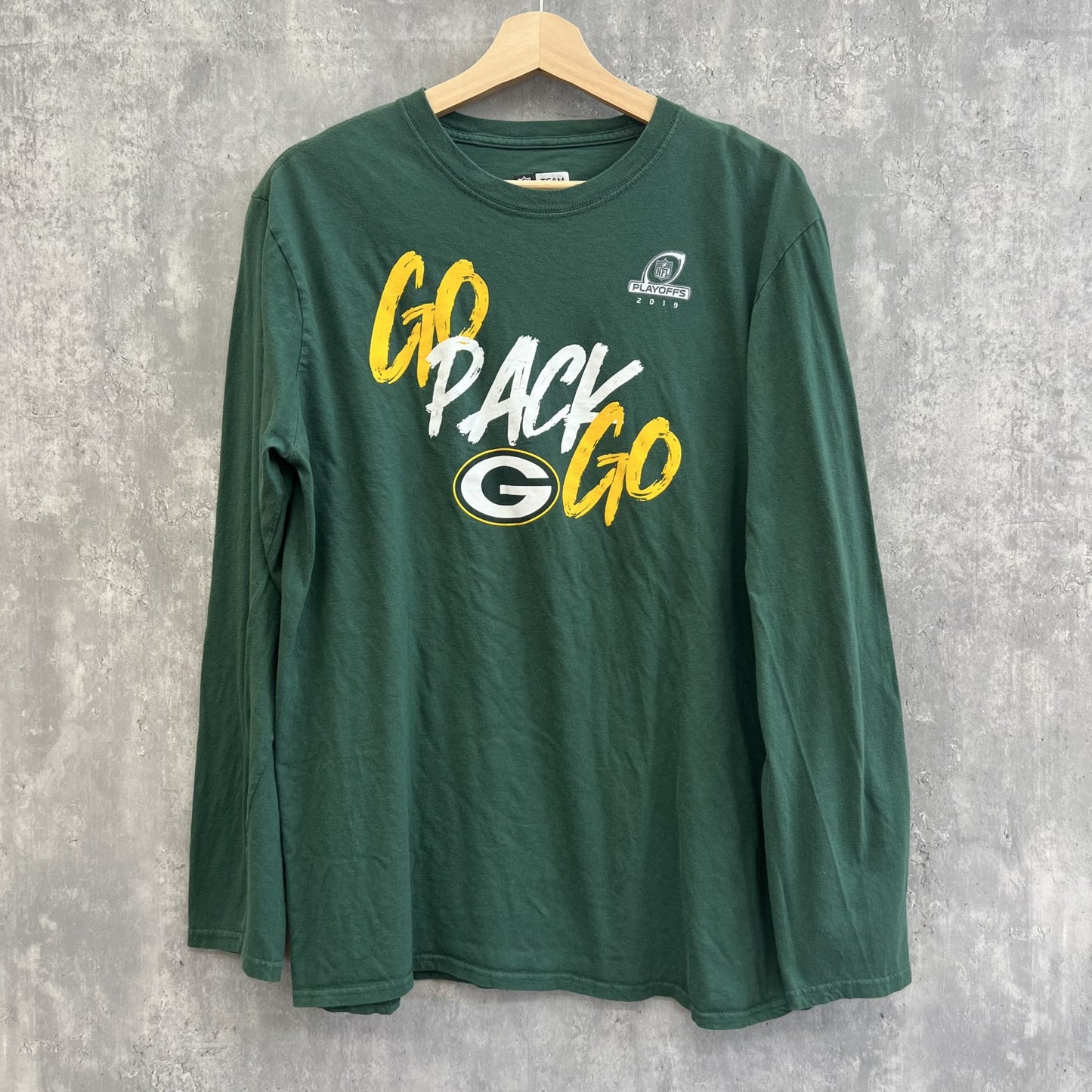 NFL PACKERS パッカーズ ロンＴシャツ ラバープリント Ｌサイズ