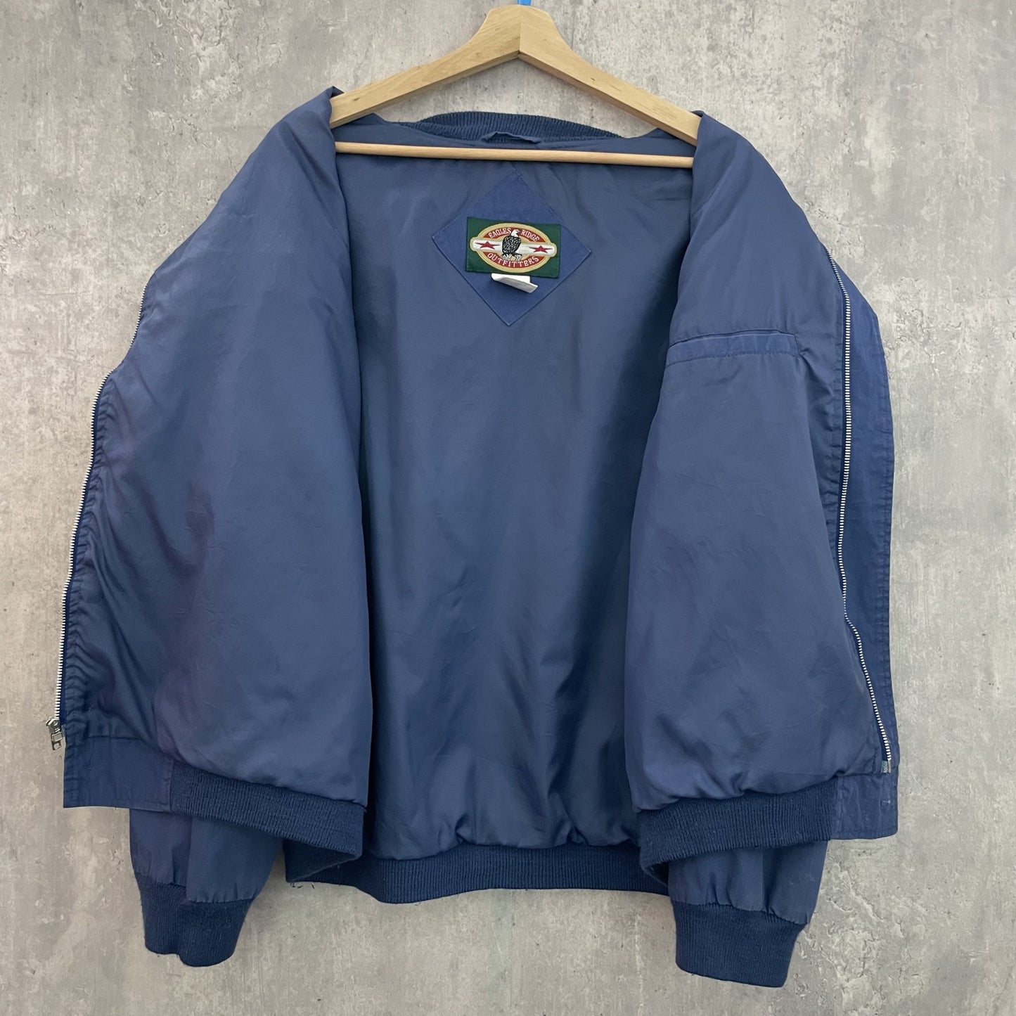 90s vintage 古着　ビンテージ　ダービージャケット　アメカジ　ブルー　EAGLES RIDGE OUTFITTERS