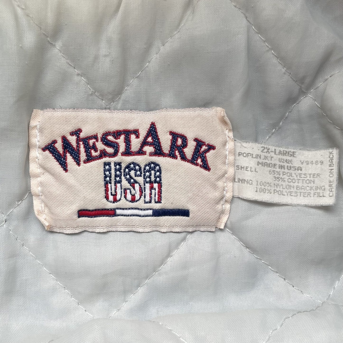 90s vintage 古着　ビンテージ　スタジャン　スタジアムジャンパー　USA製　コットン　WESTARK USA